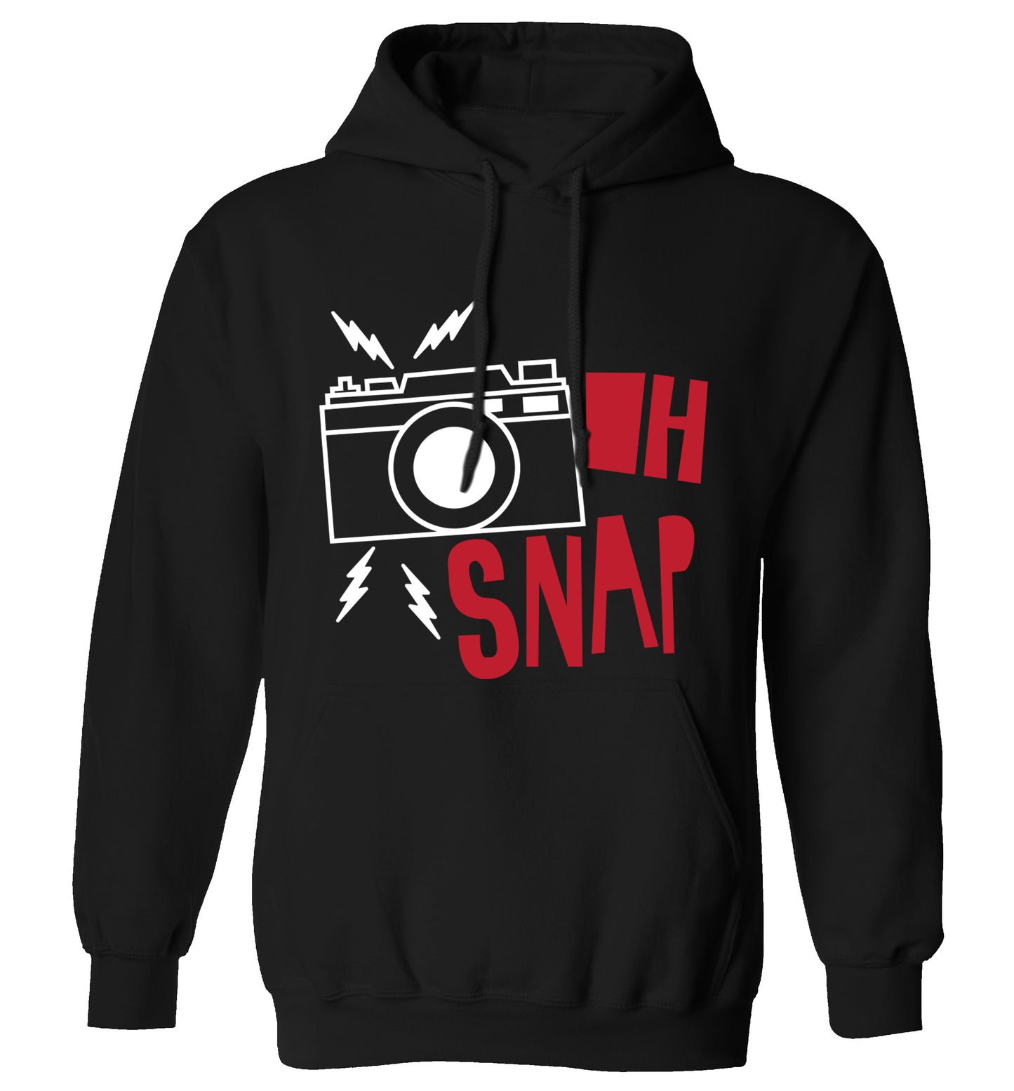 Oh Snap adults unisex black hoodie 2XL