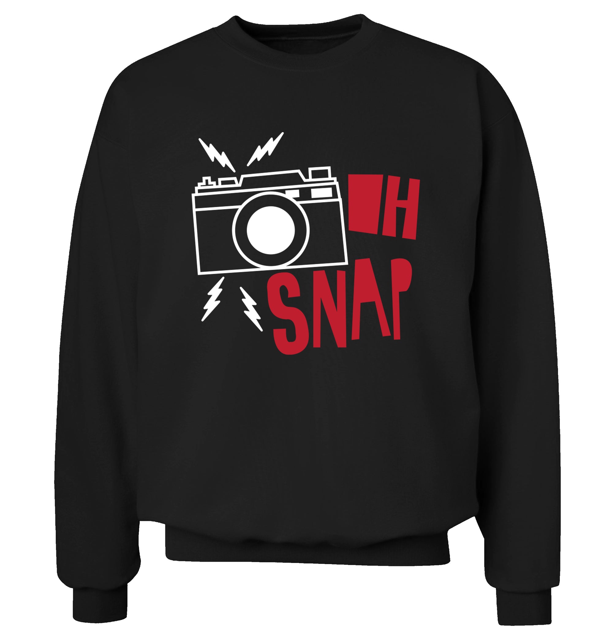 Oh Snap Adult's unisex black Sweater 2XL