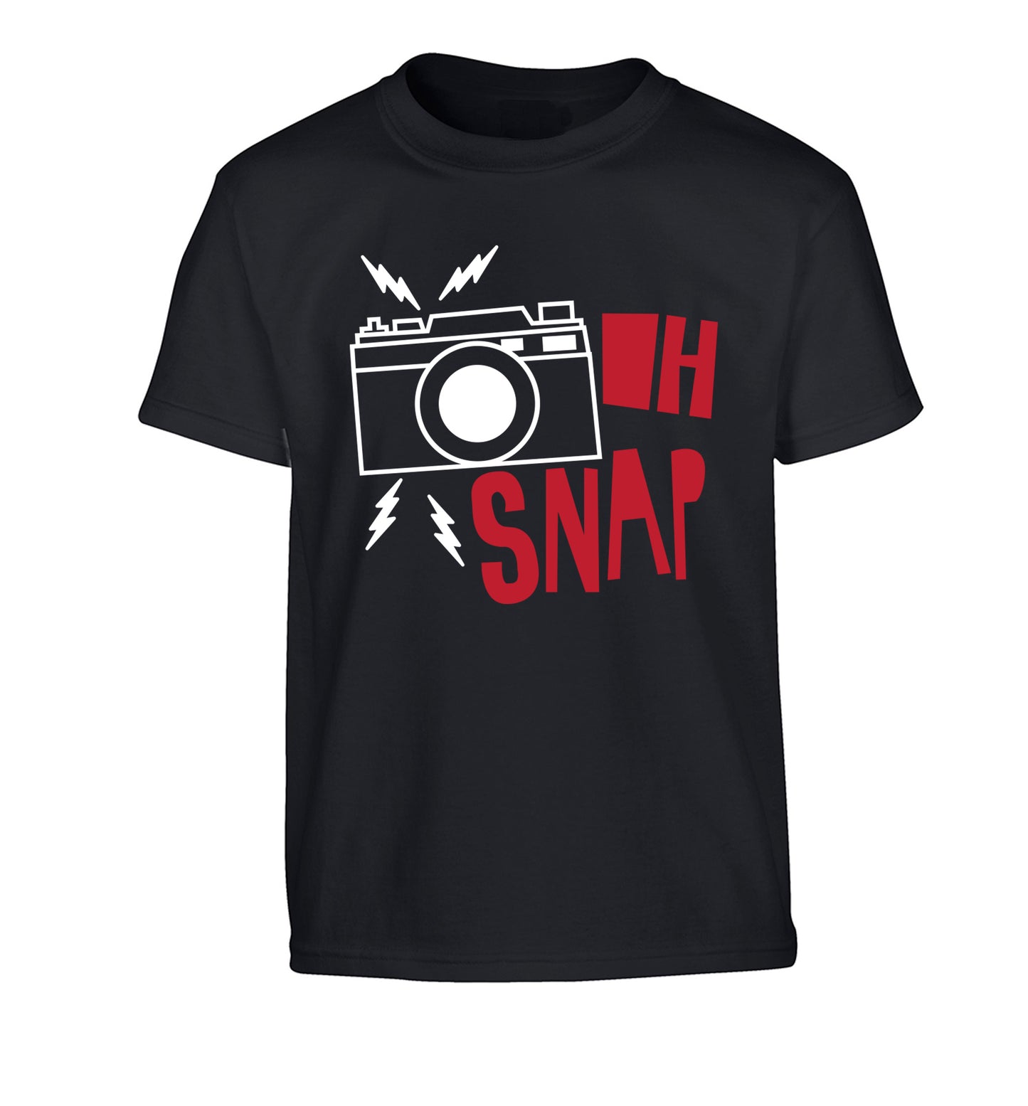 Oh Snap Children's black Tshirt 12-13 Years