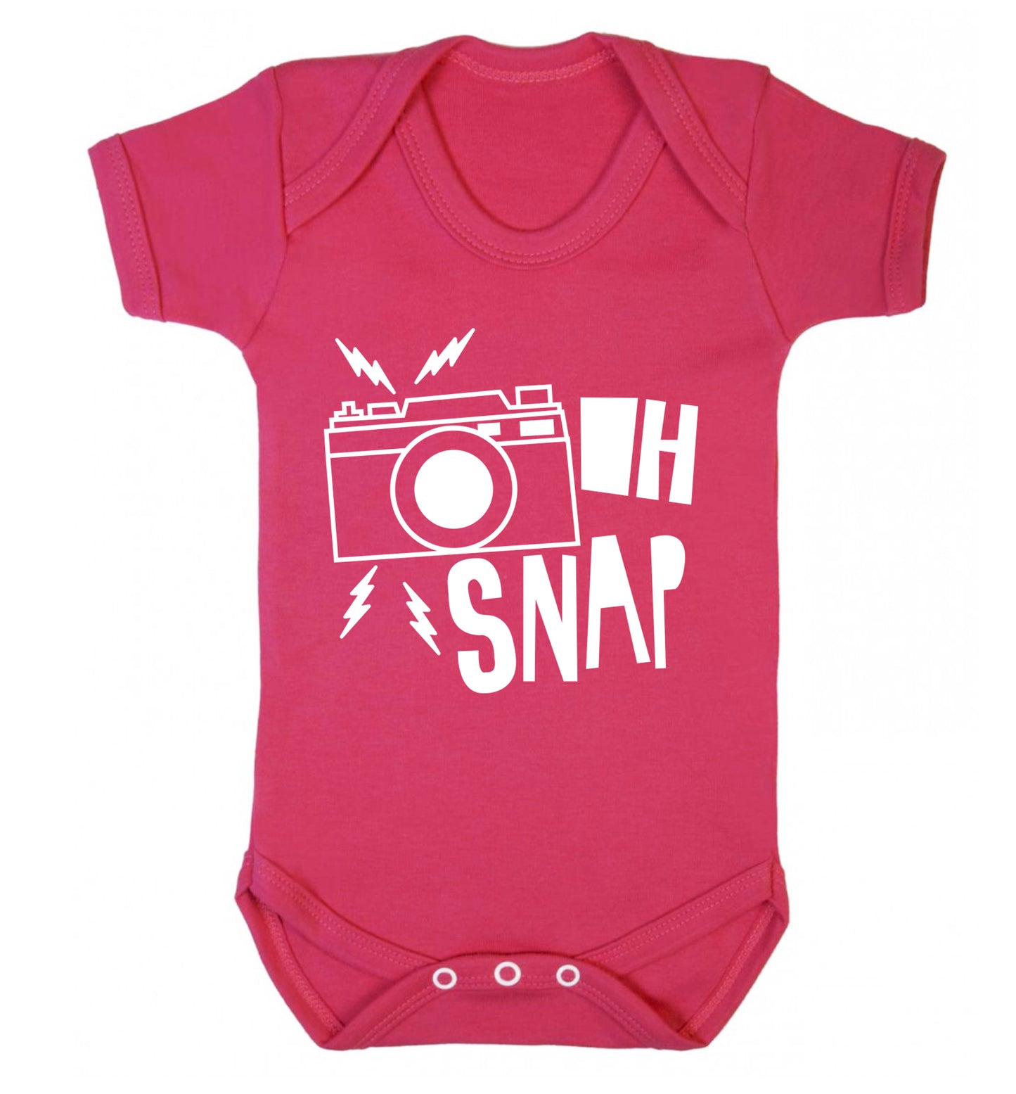 Oh Snap Baby Vest dark pink 18-24 months