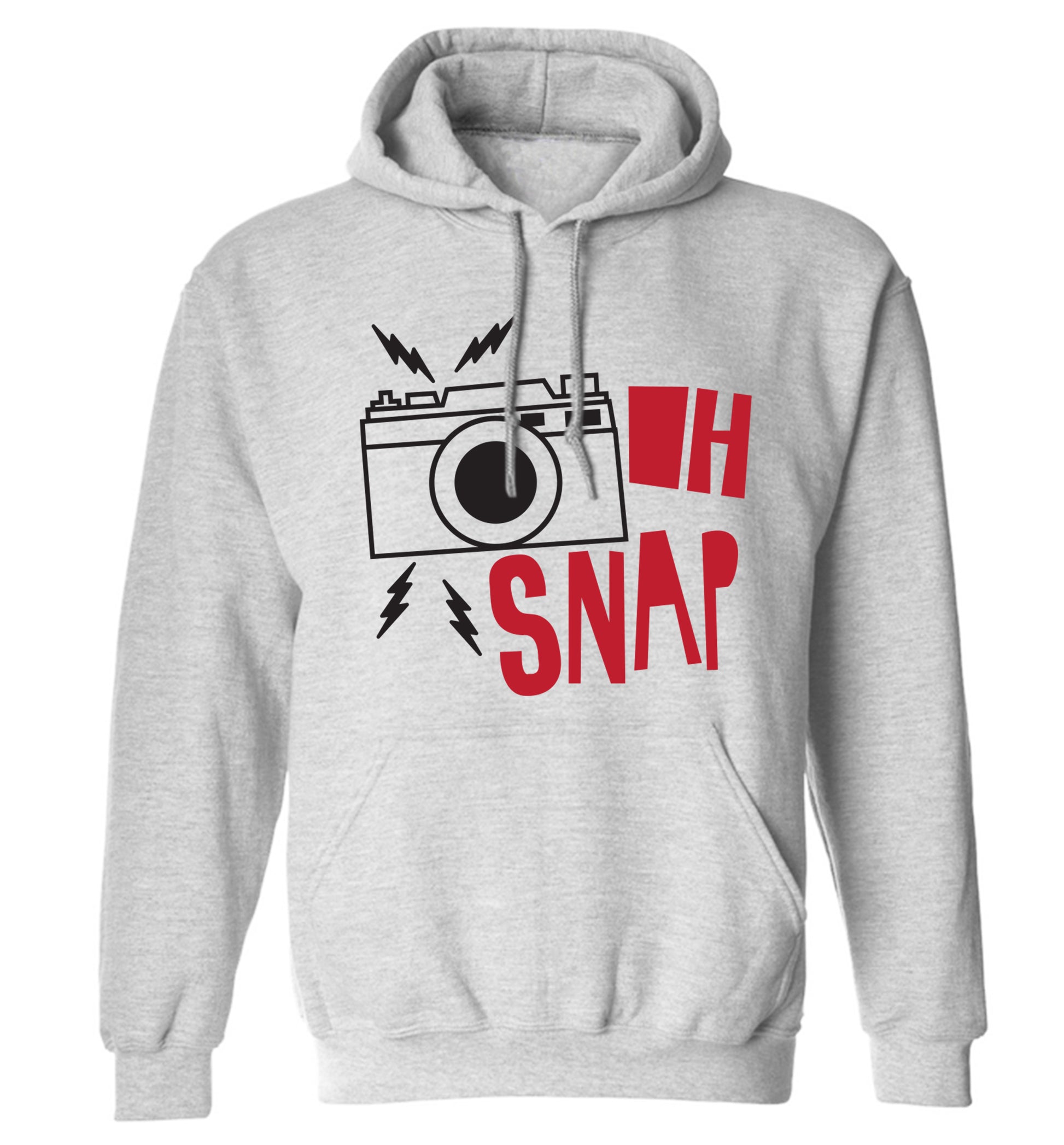 Oh Snap adults unisex grey hoodie 2XL