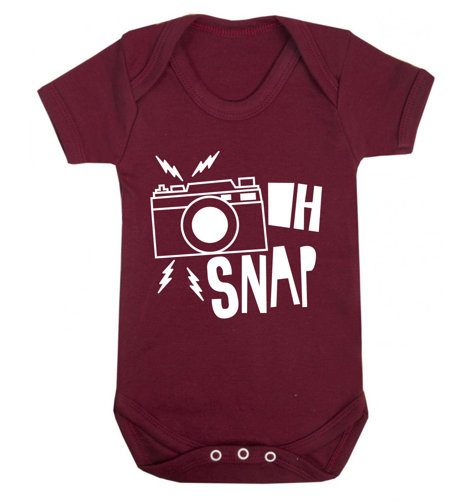 Oh Snap Baby Vest maroon 18-24 months