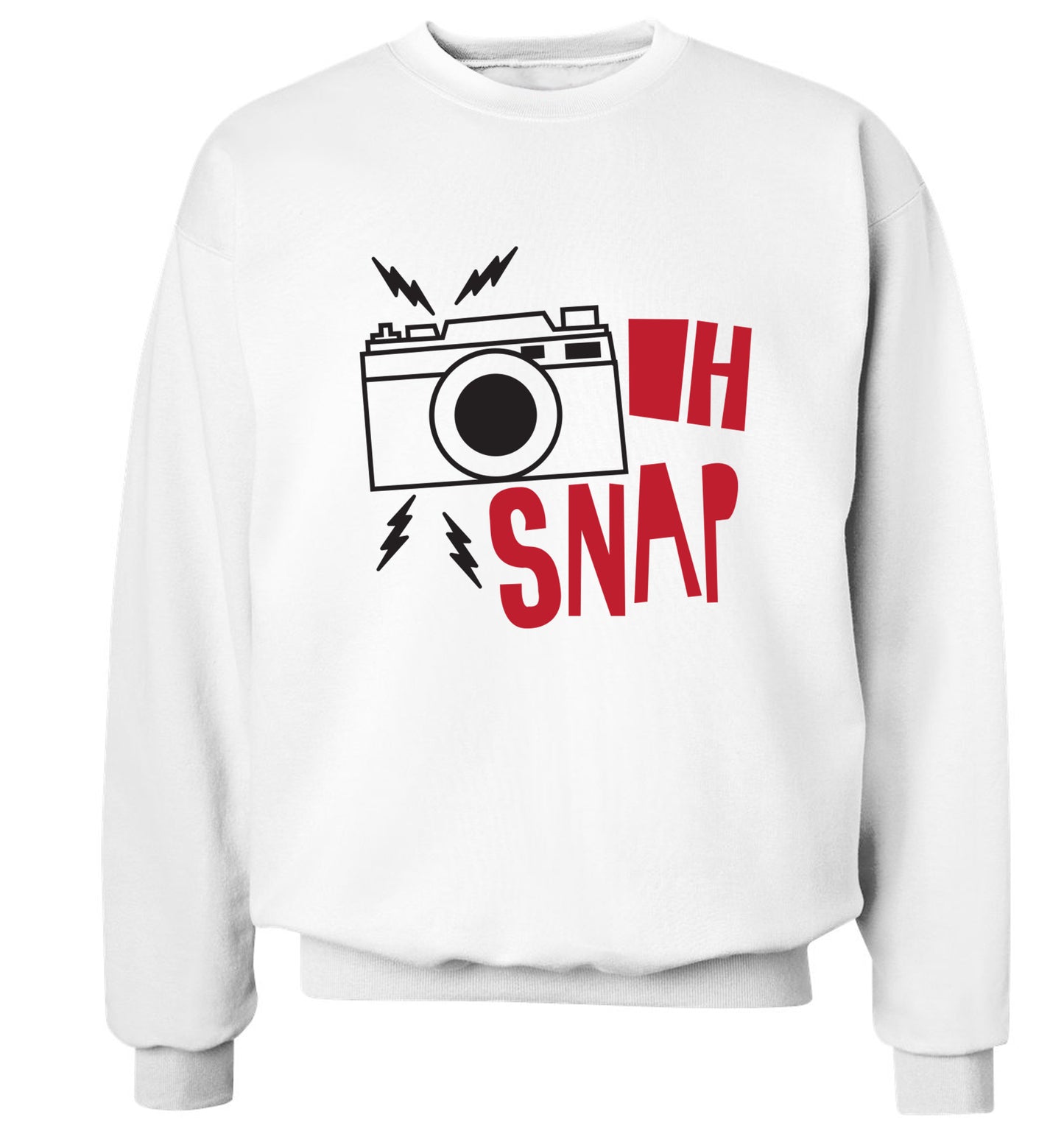 Oh Snap Adult's unisex white Sweater 2XL