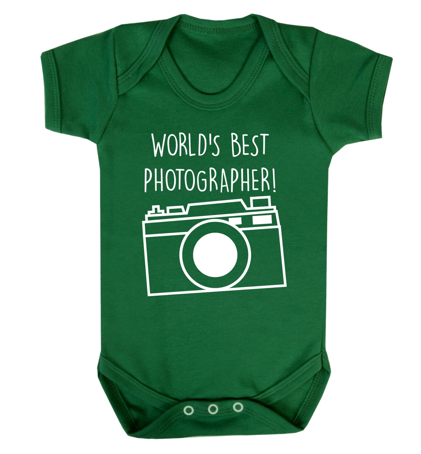 Worlds best photographer  Baby Vest green 18-24 months