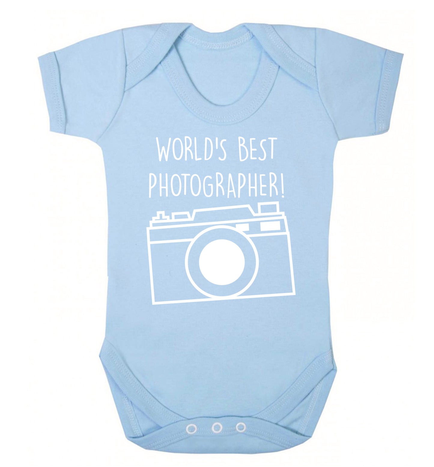 Worlds best photographer  Baby Vest pale blue 18-24 months