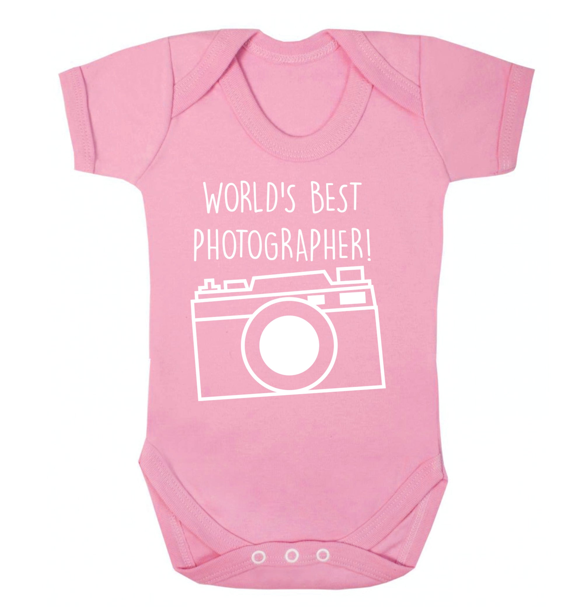 Worlds best photographer  Baby Vest pale pink 18-24 months