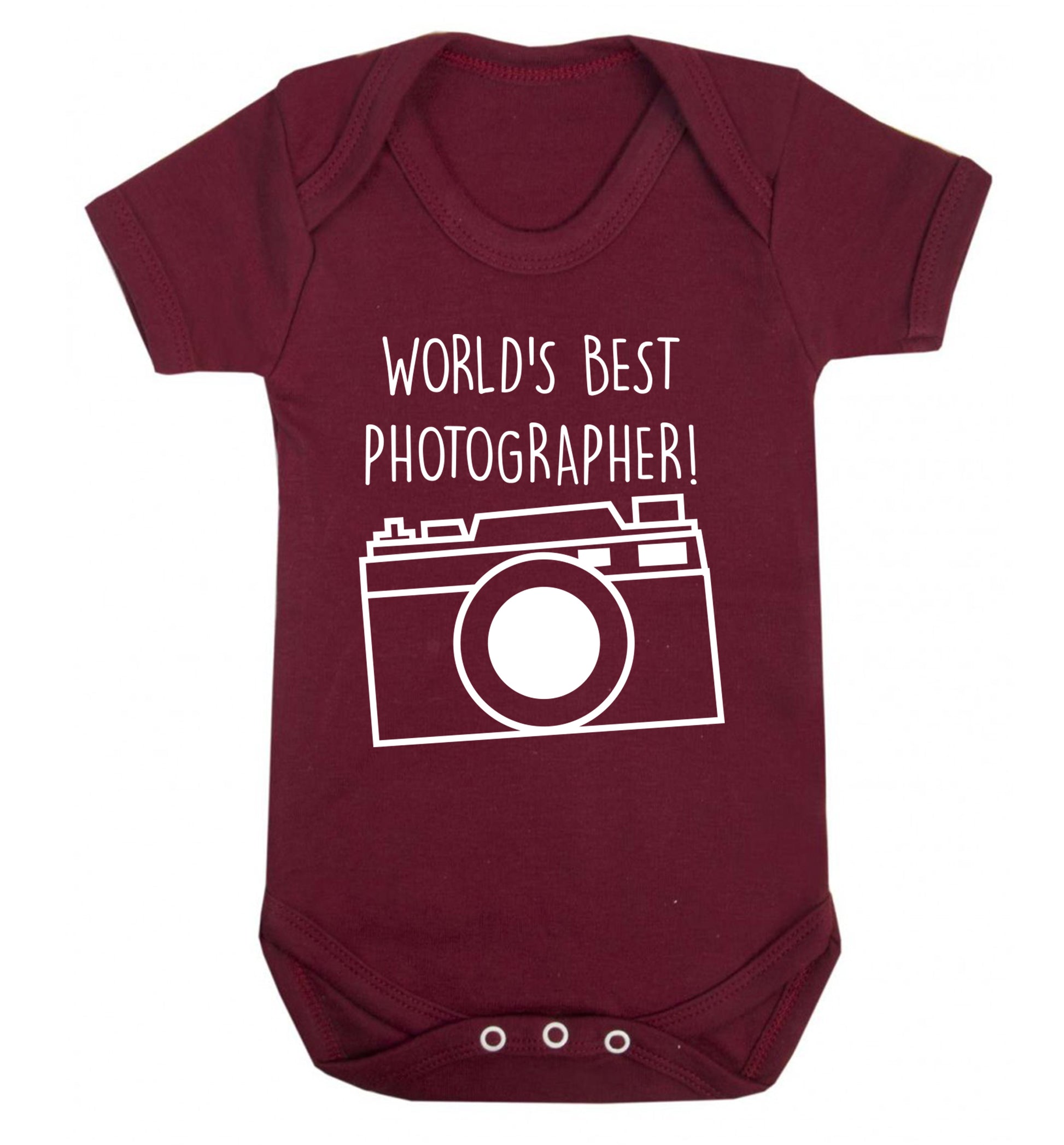 Worlds best photographer  Baby Vest maroon 18-24 months