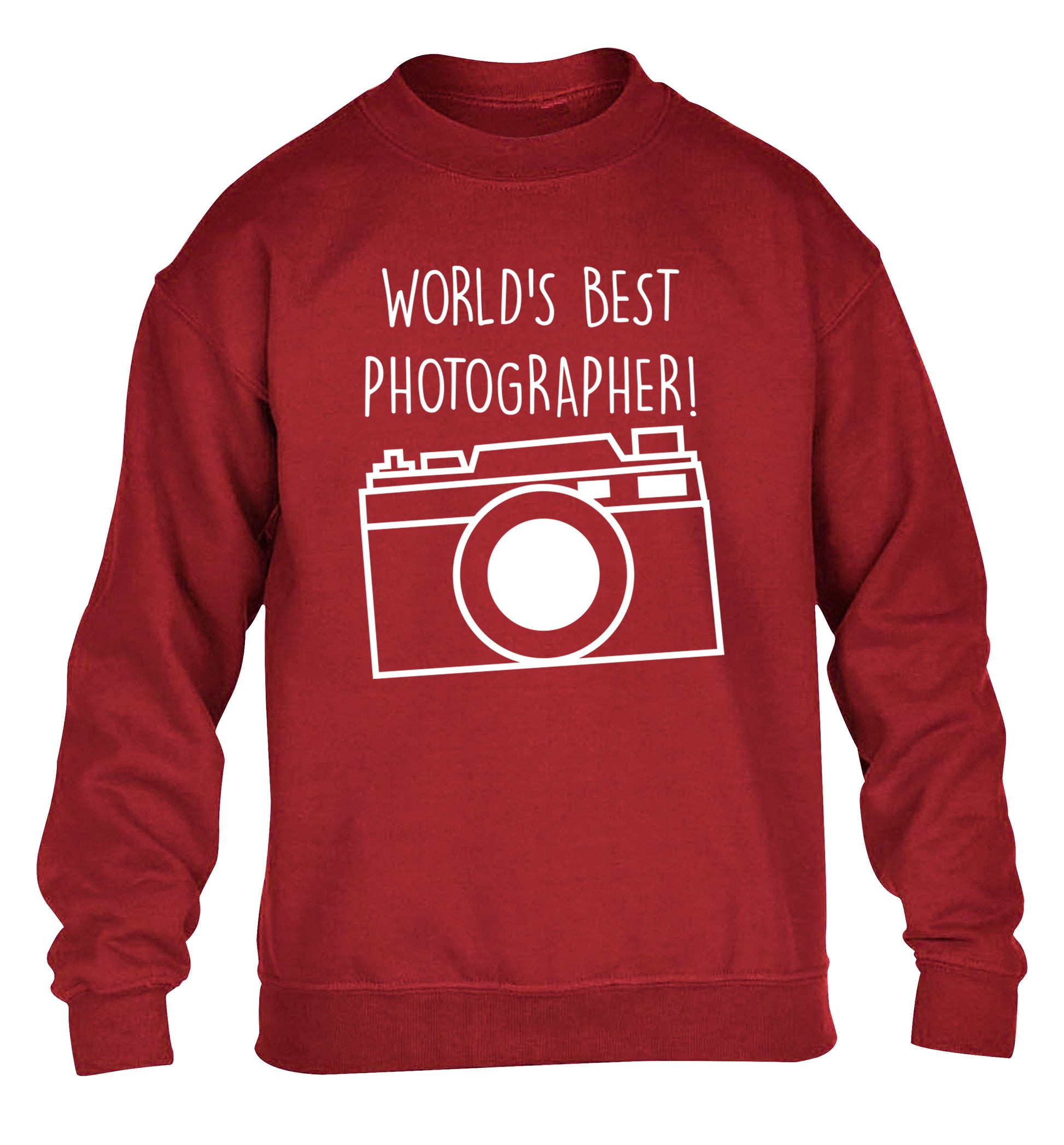 Worlds best photographer  children's grey sweater 12-13 Years