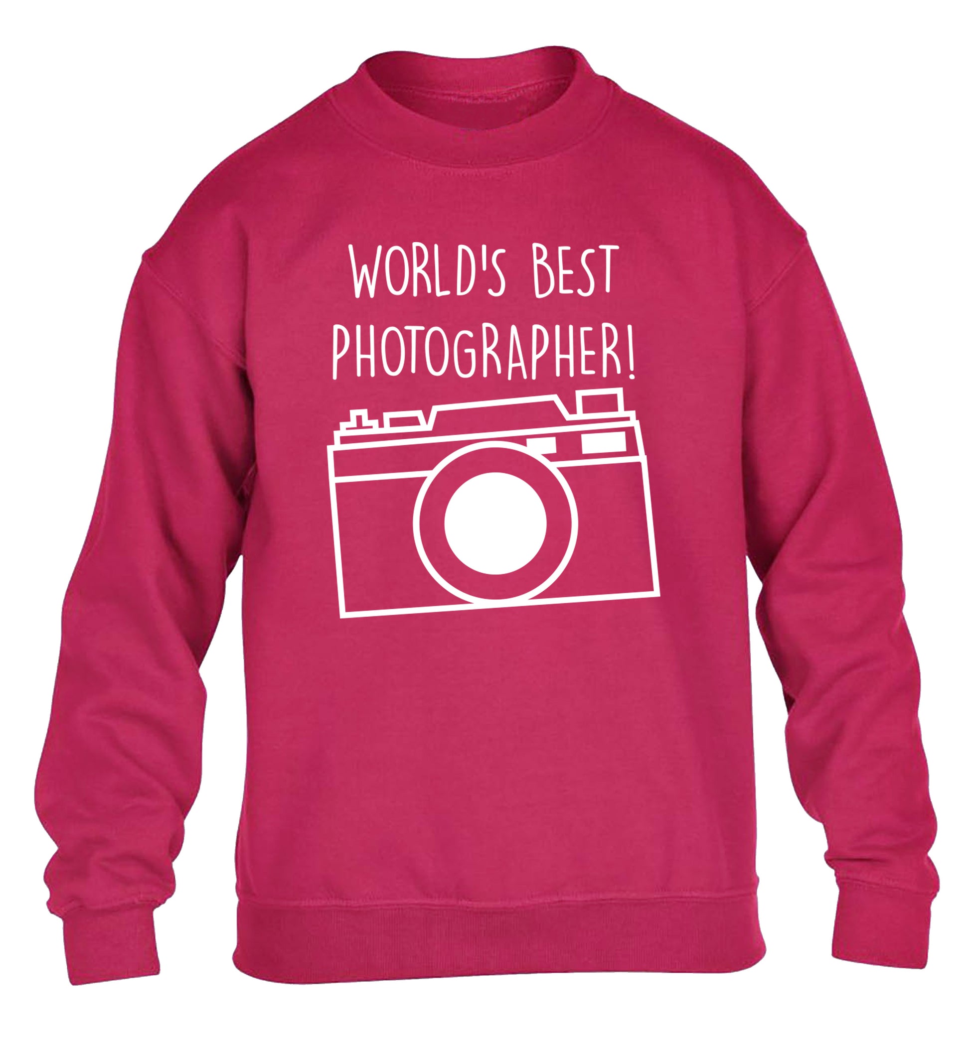 Worlds best photographer  children's pink sweater 12-13 Years