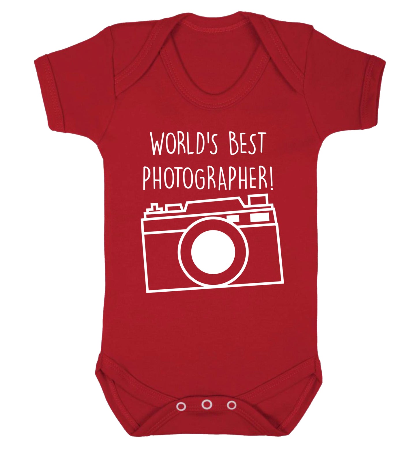 Worlds best photographer  Baby Vest red 18-24 months