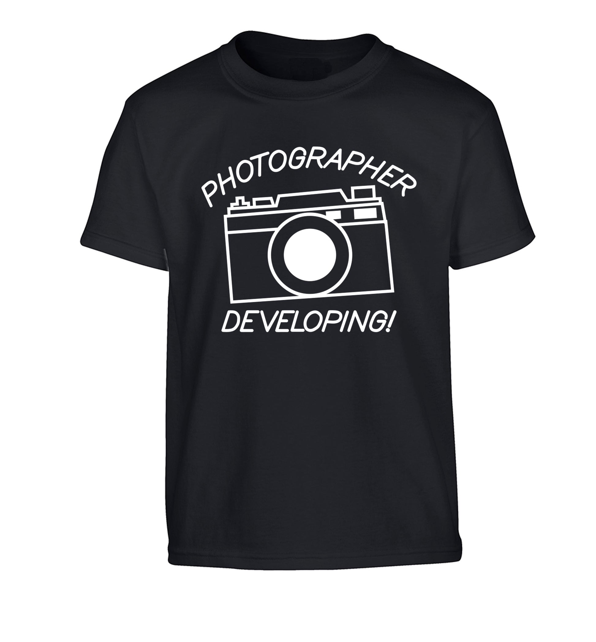 Photographer Developing  Children's black Tshirt 12-13 Years