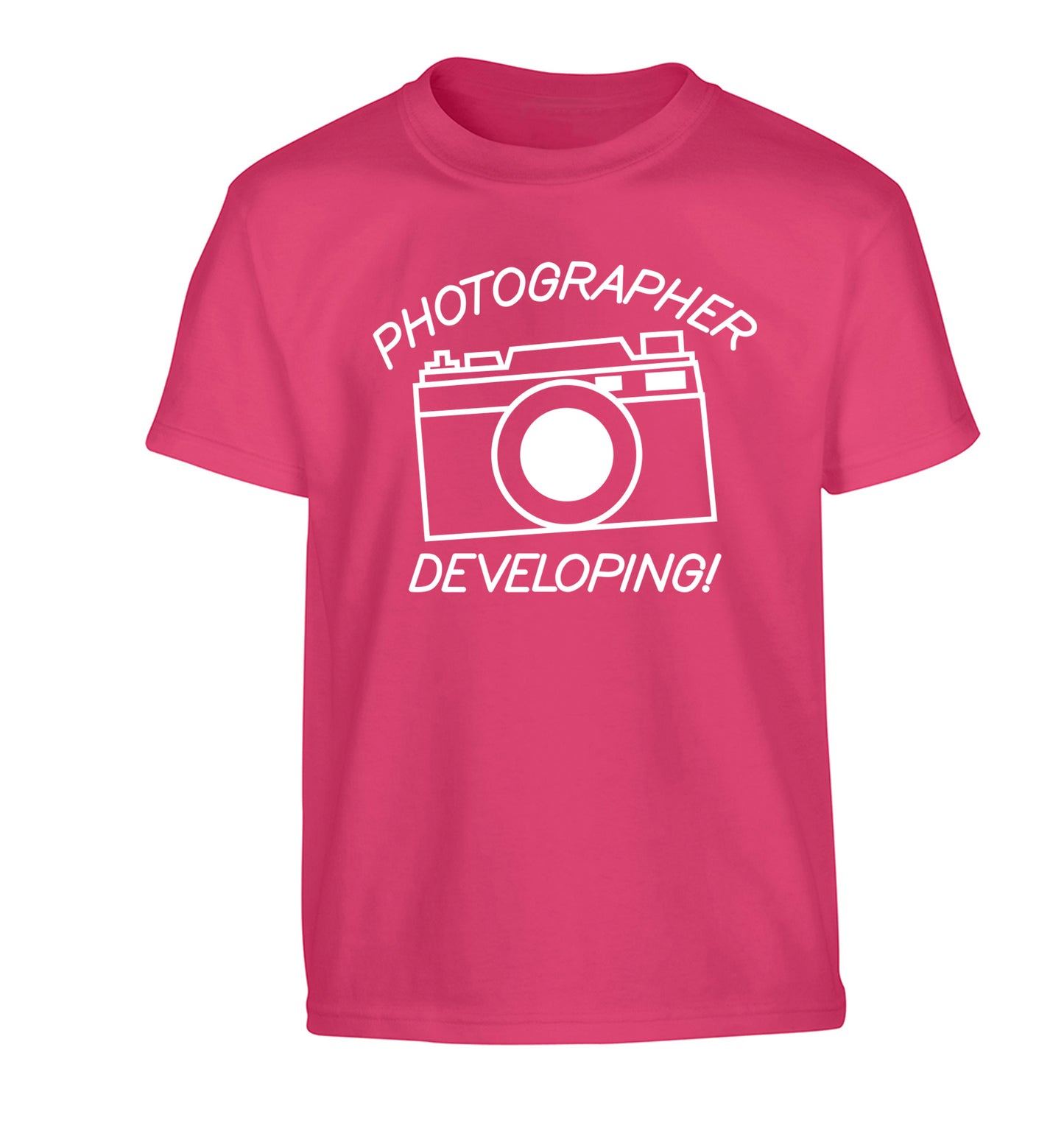 Photographer Developing  Children's pink Tshirt 12-13 Years