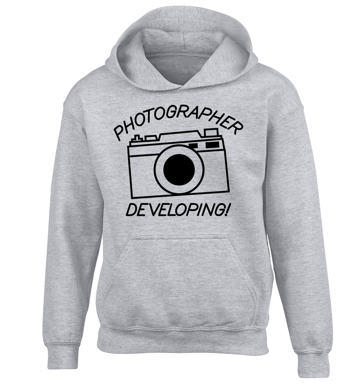 Photographer Developing  children's grey hoodie 12-13 Years
