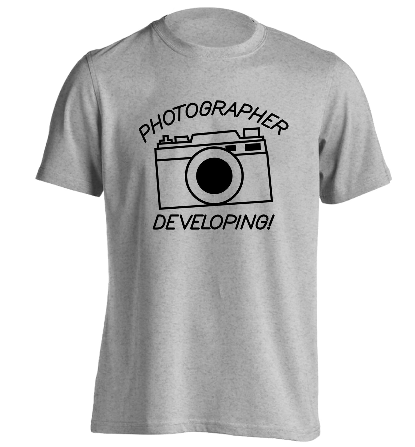 Photographer Developing  adults unisex grey Tshirt 2XL