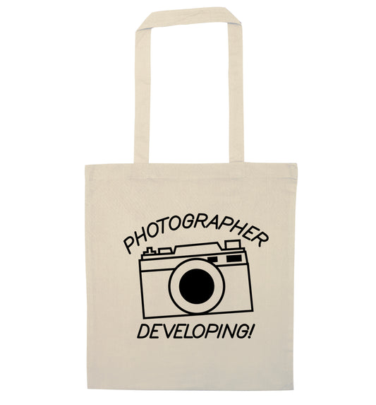 Photographer Developing  natural tote bag