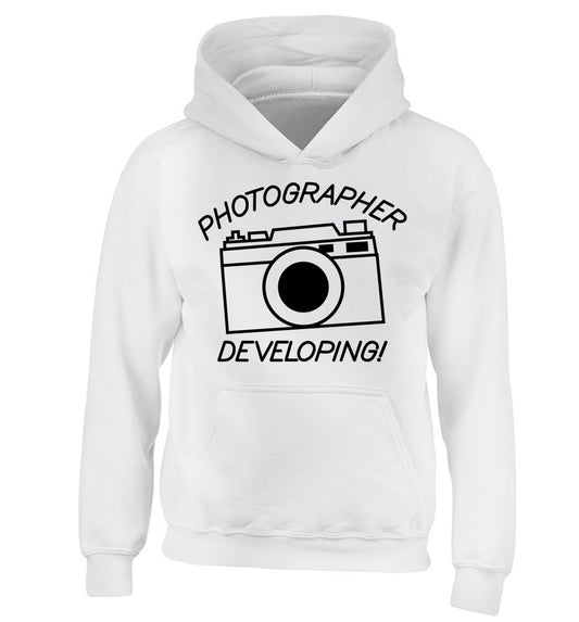 Photographer Developing  children's white hoodie 12-13 Years