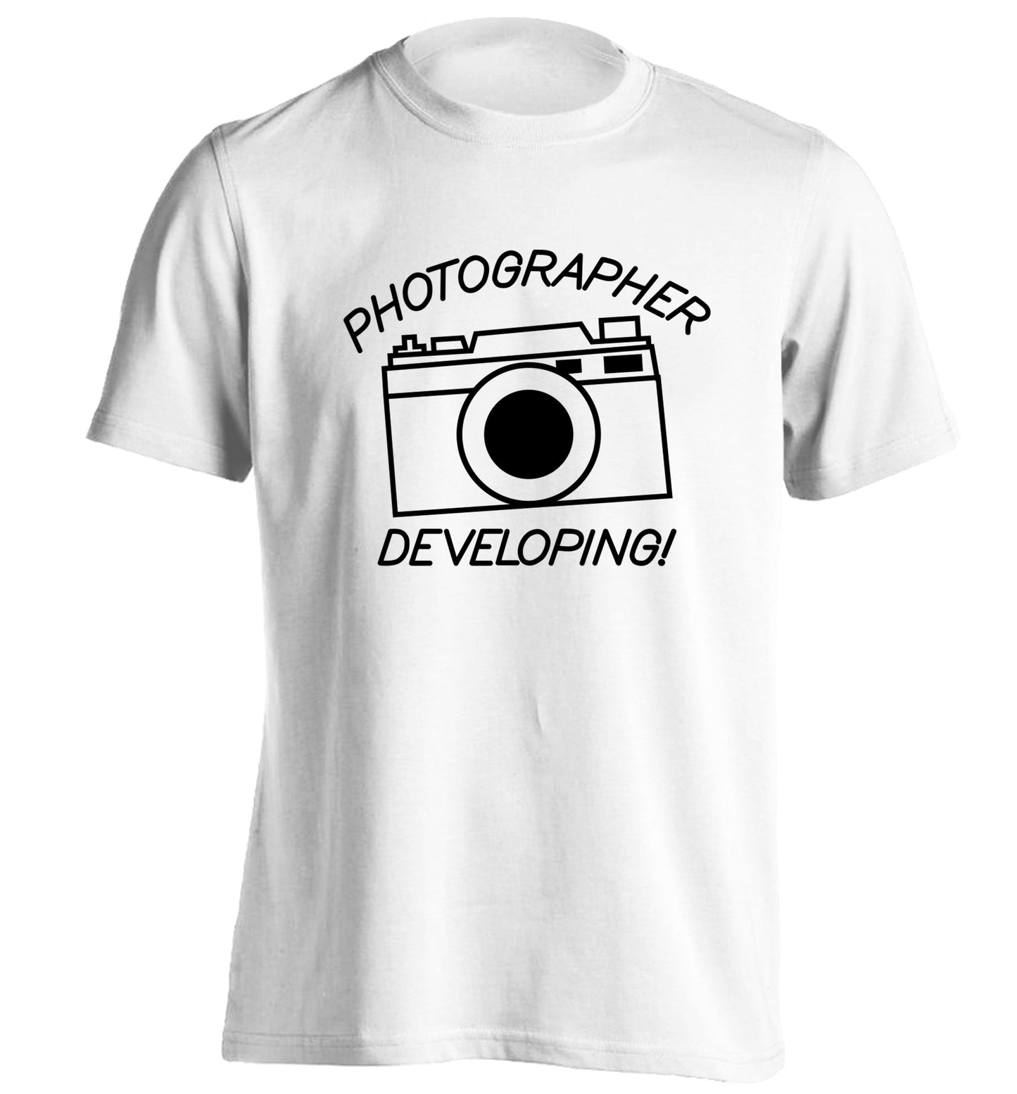 Photographer Developing  adults unisex white Tshirt 2XL