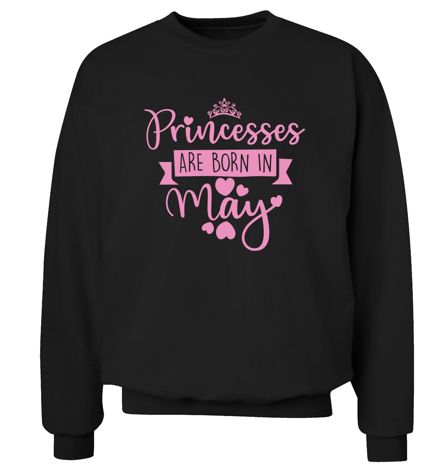 Princesses are born in May Adult's unisex black Sweater 2XL