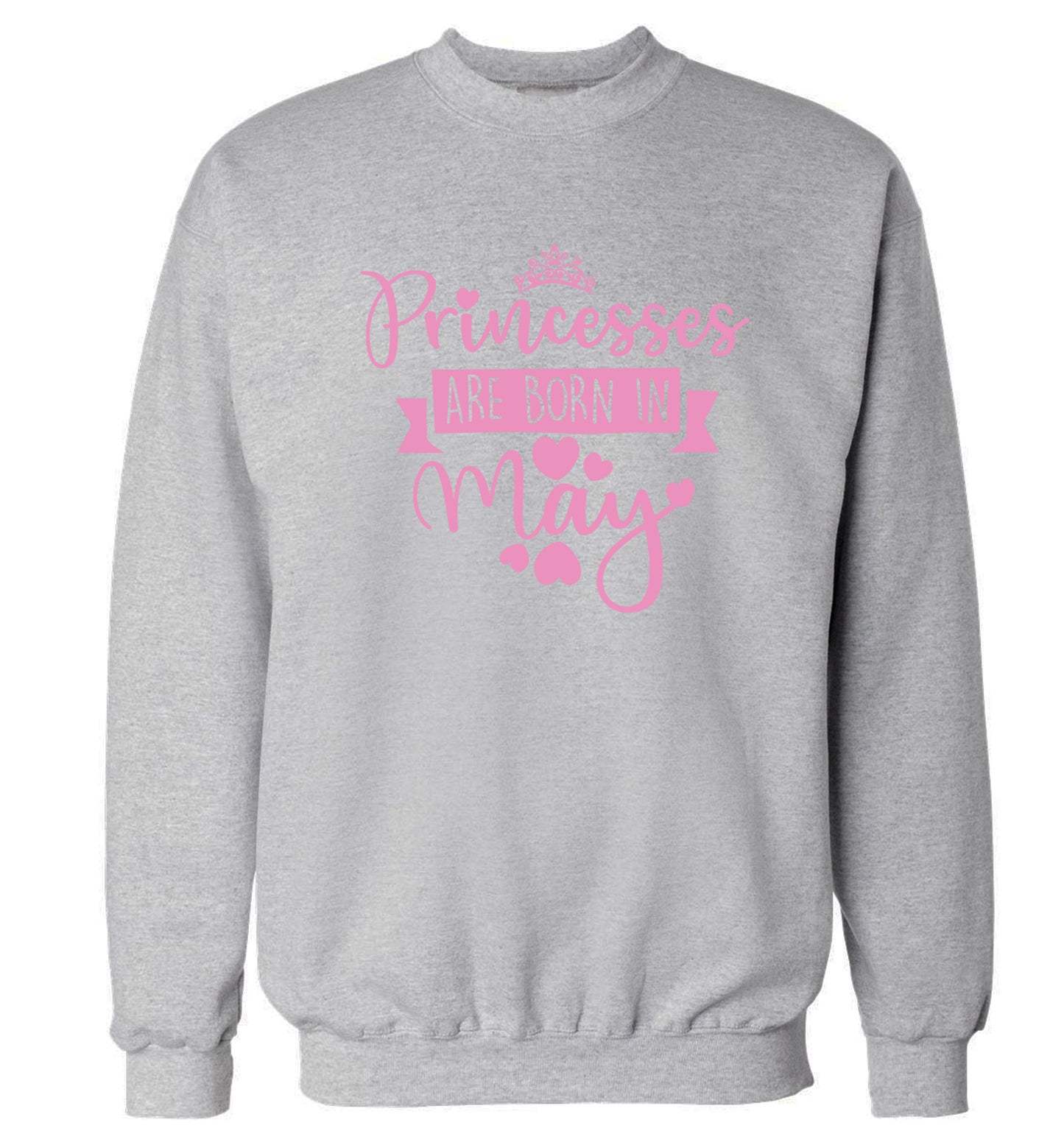 Princesses are born in May Adult's unisex grey Sweater 2XL