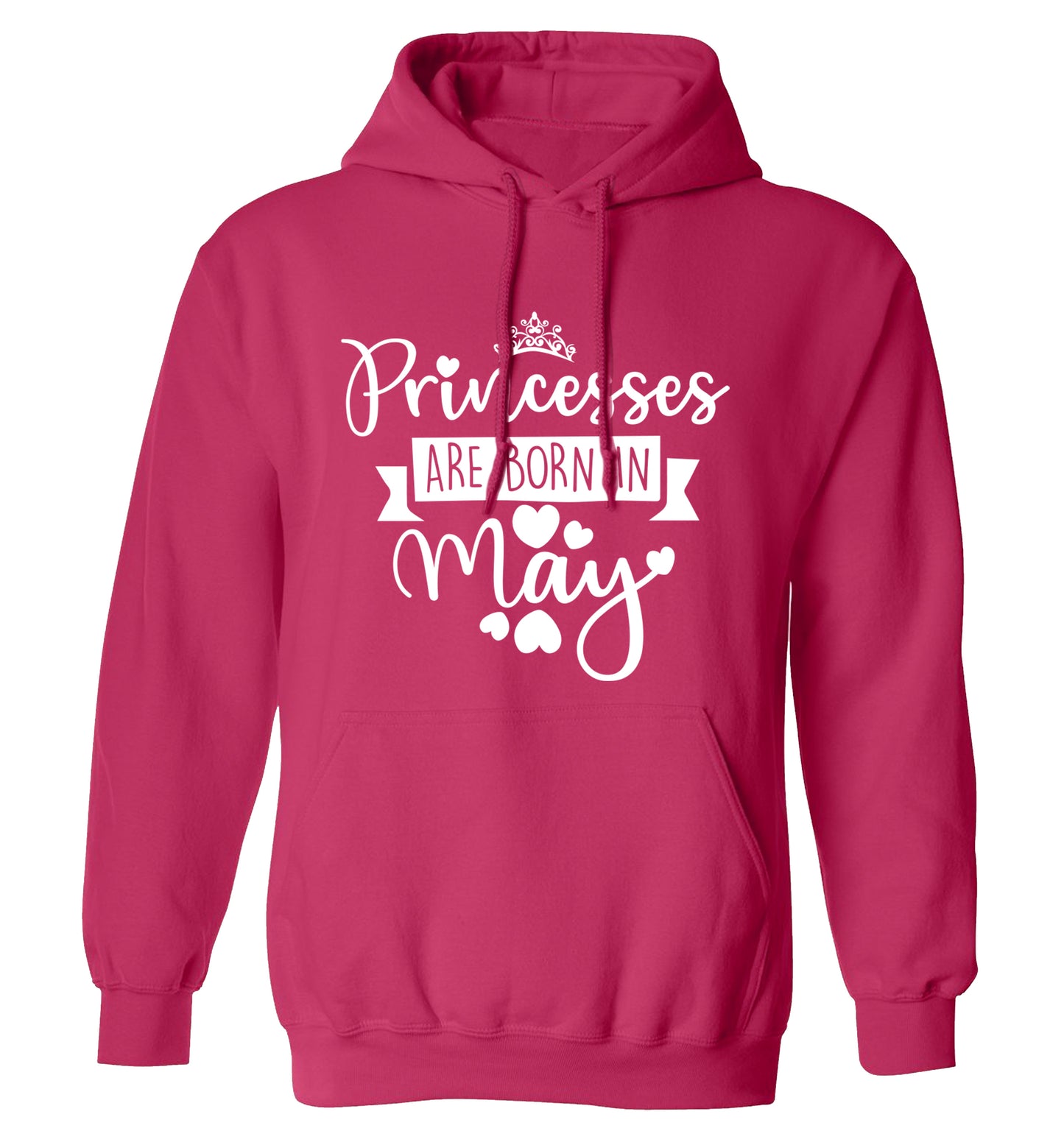 Princesses are born in May adults unisex pink hoodie 2XL