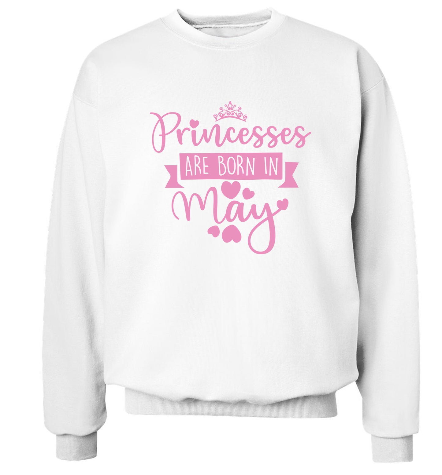 Princesses are born in May Adult's unisex white Sweater 2XL