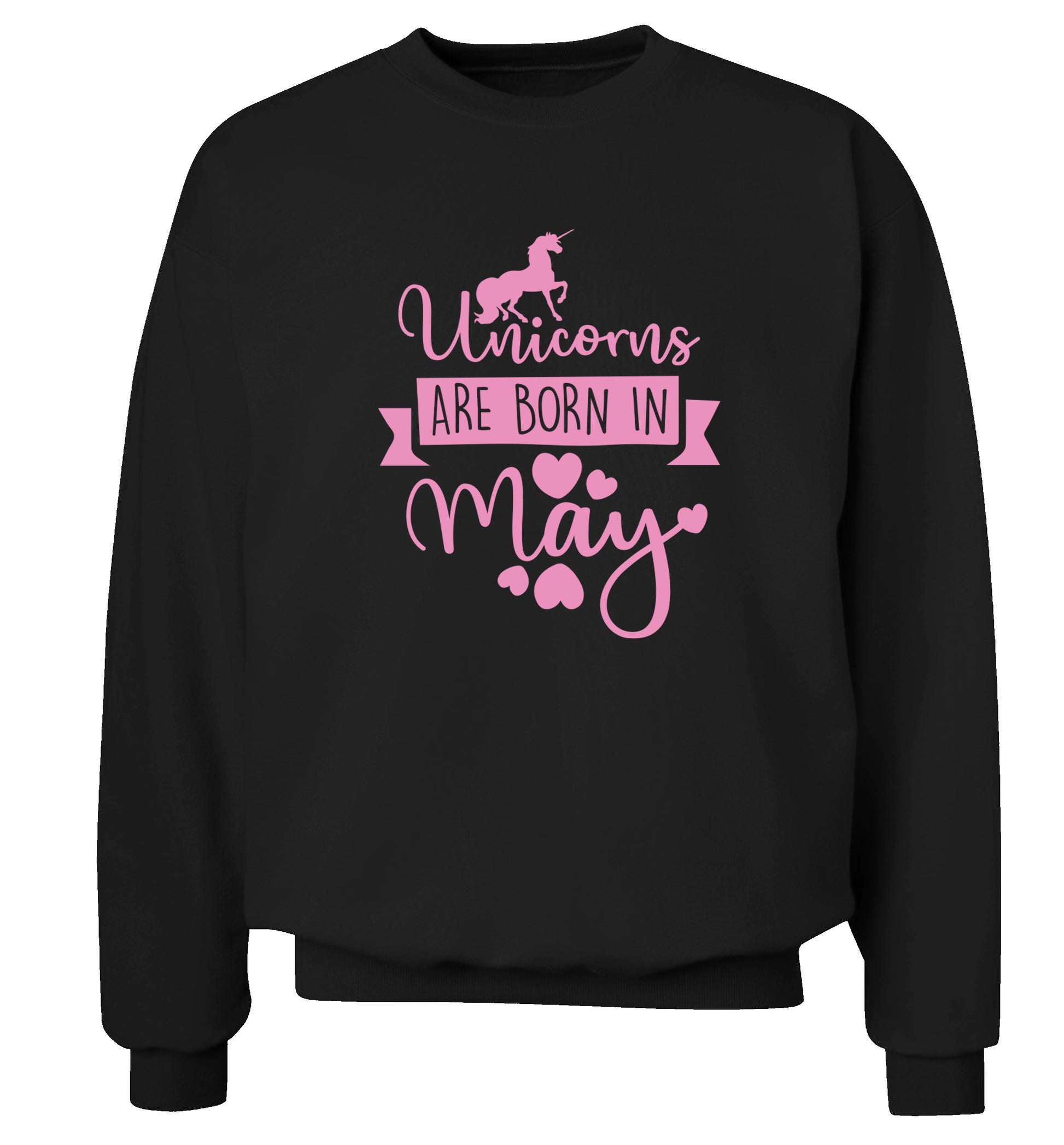 Unicorns are born in May Adult's unisex black Sweater 2XL