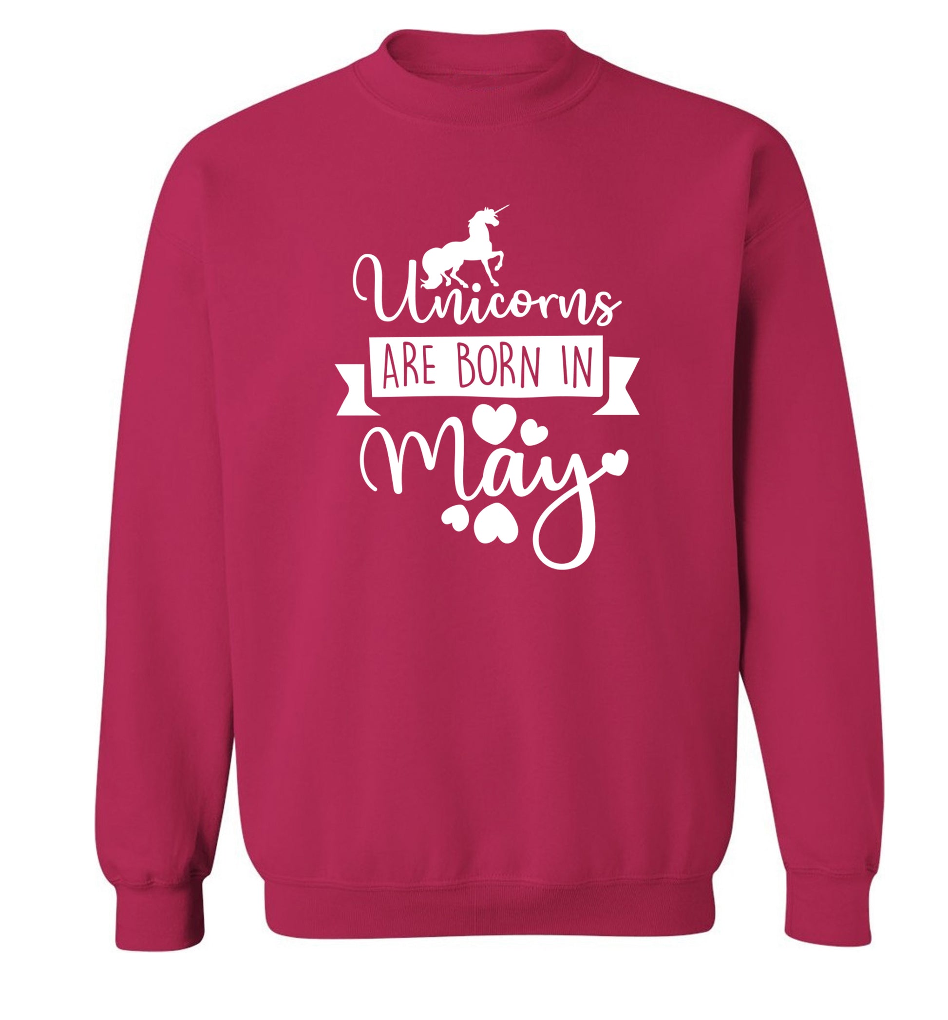 Unicorns are born in May Adult's unisex pink Sweater 2XL