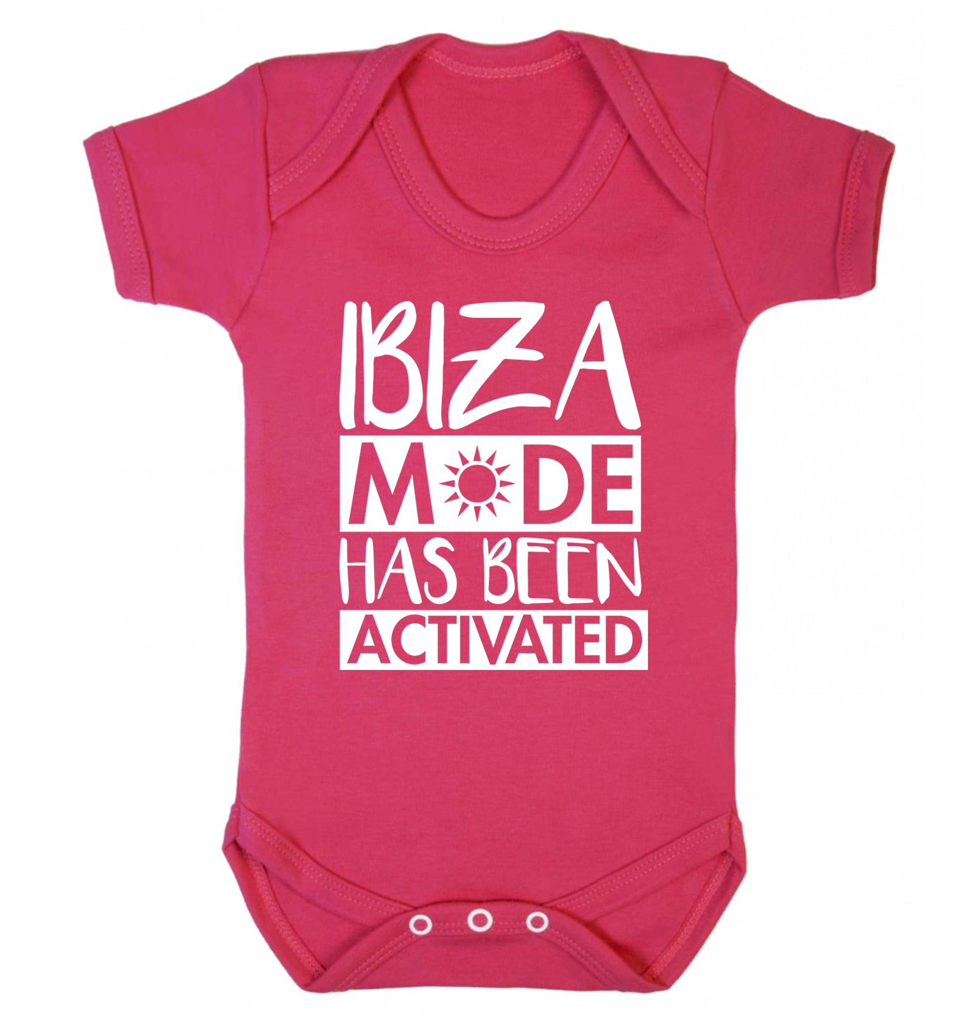 Ibiza mode has been activated Baby Vest dark pink 18-24 months