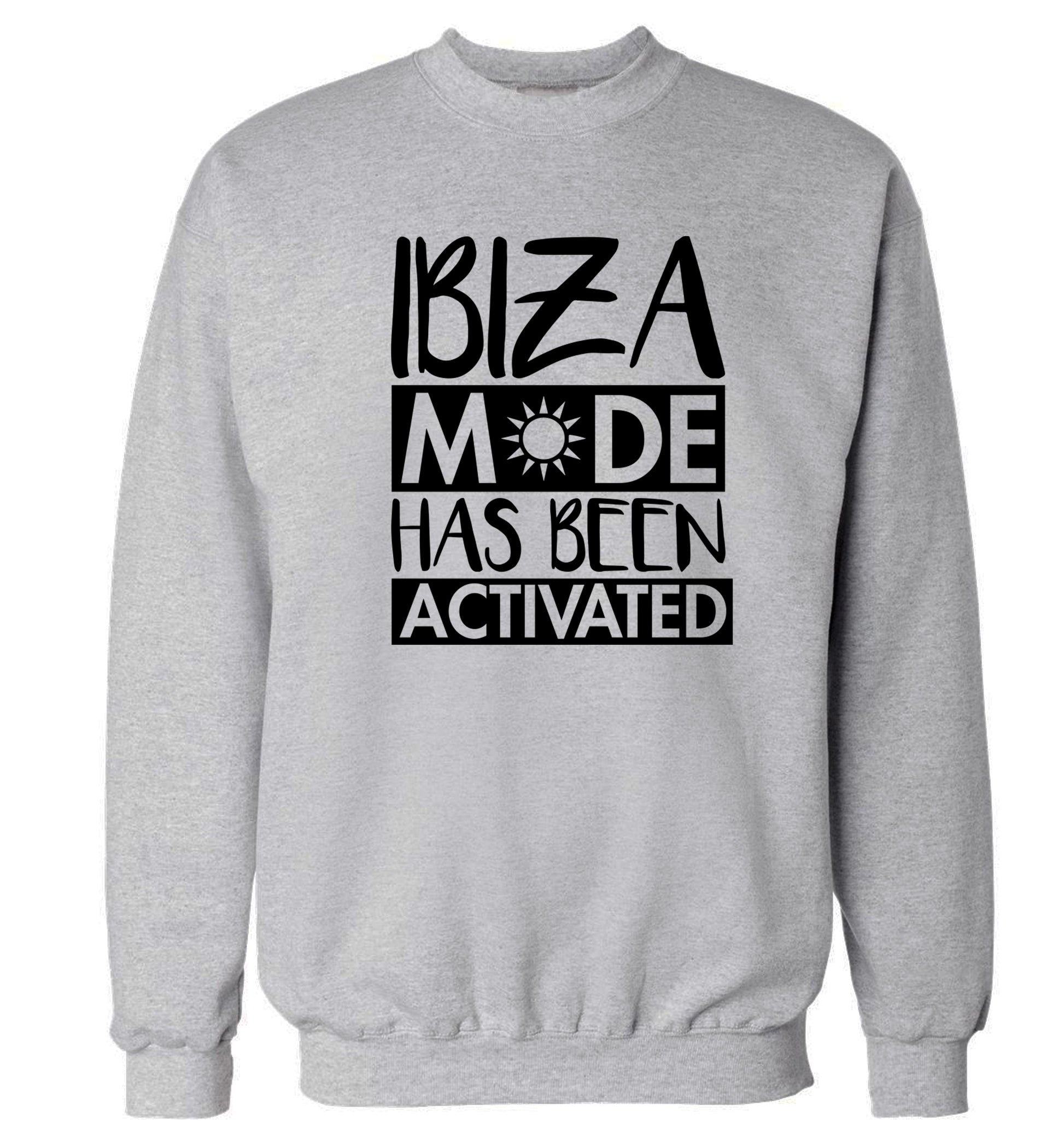 Ibiza mode has been activated Adult's unisex grey Sweater 2XL