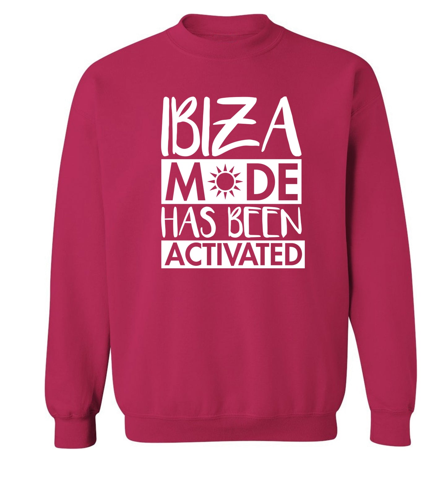 Ibiza mode has been activated Adult's unisex pink Sweater 2XL