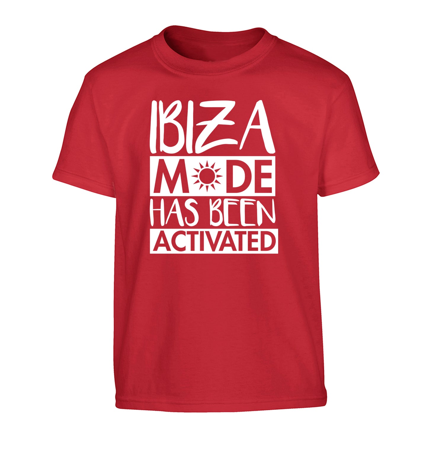 Ibiza mode has been activated Children's red Tshirt 12-13 Years