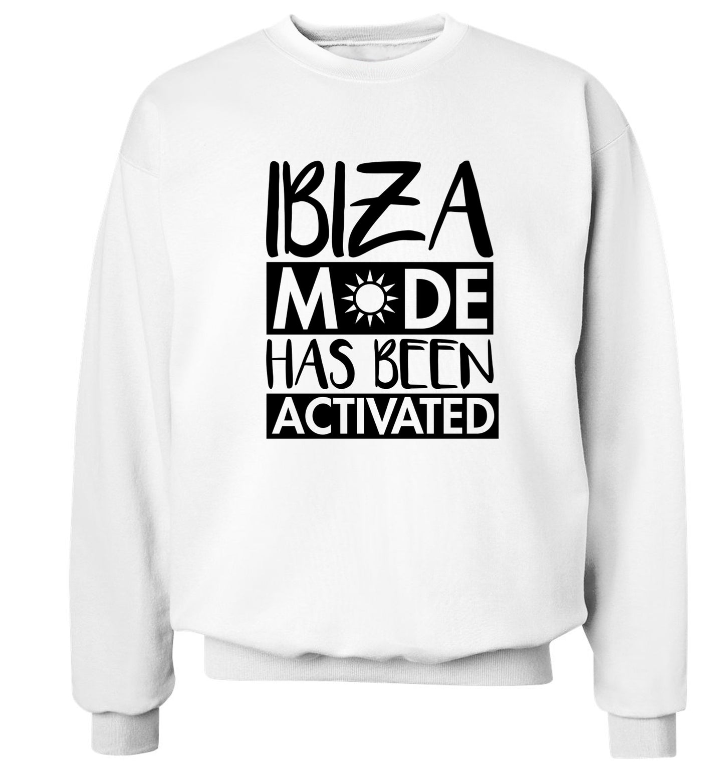 Ibiza mode has been activated Adult's unisex white Sweater 2XL
