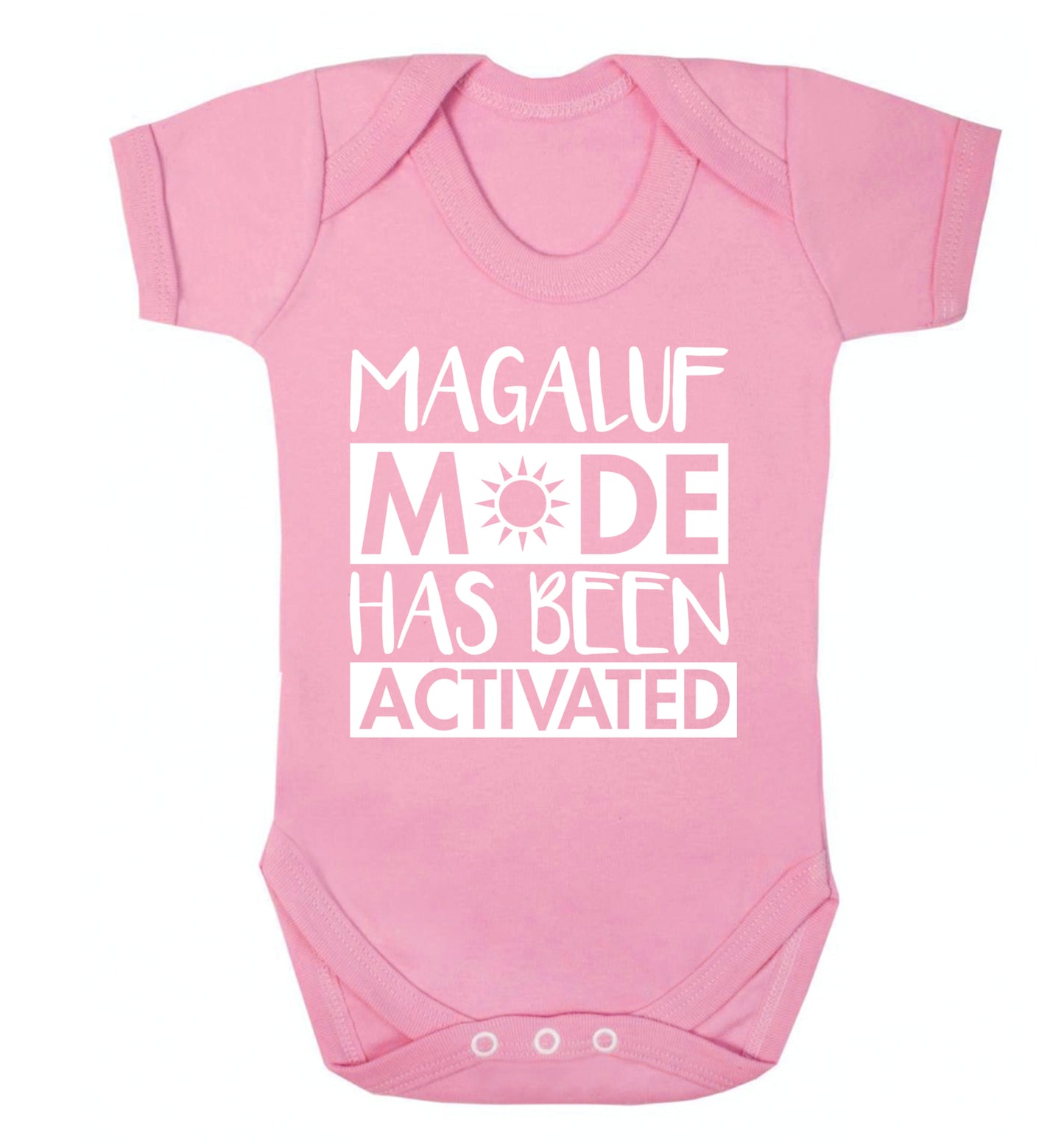 Magaluf mode has been activated Baby Vest pale pink 18-24 months