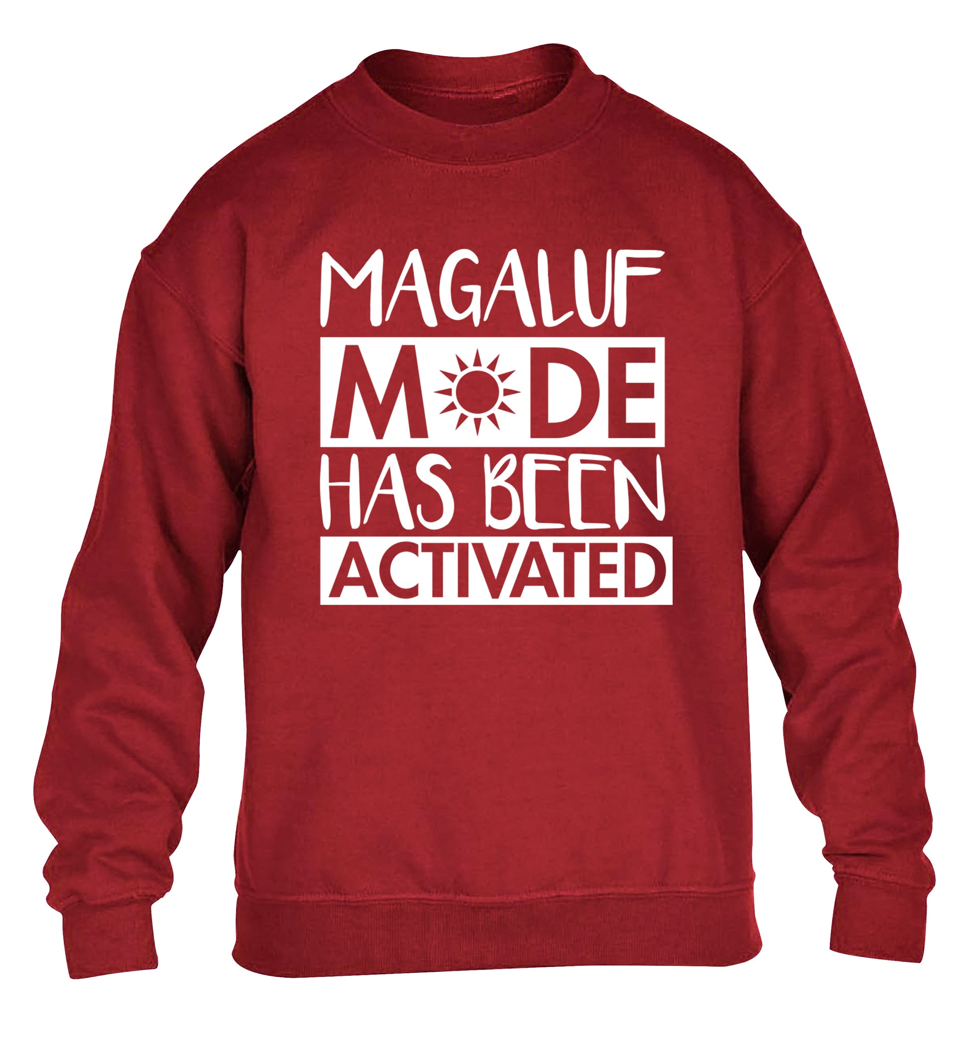 Magaluf mode has been activated children's grey sweater 12-13 Years
