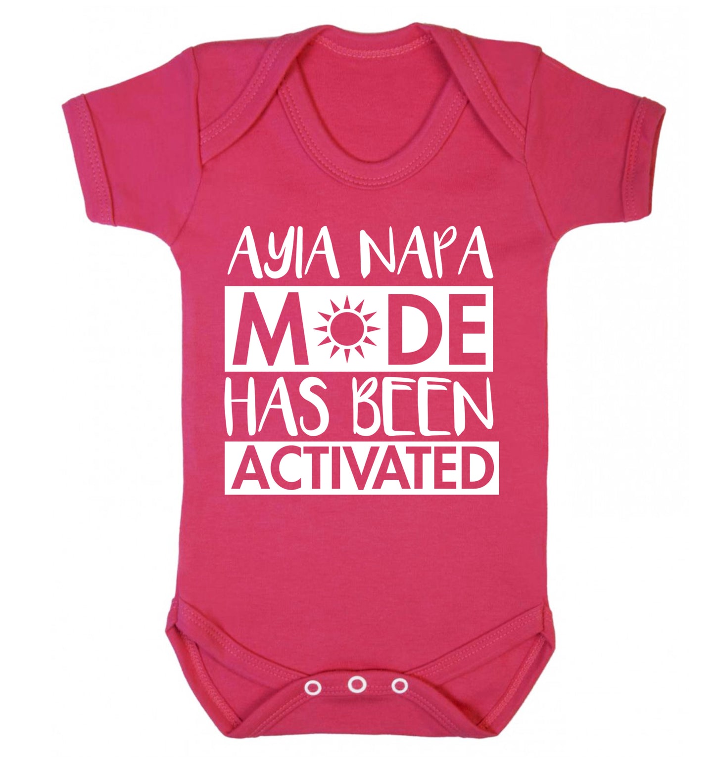 Ayia Napa mode has been activated Baby Vest dark pink 18-24 months