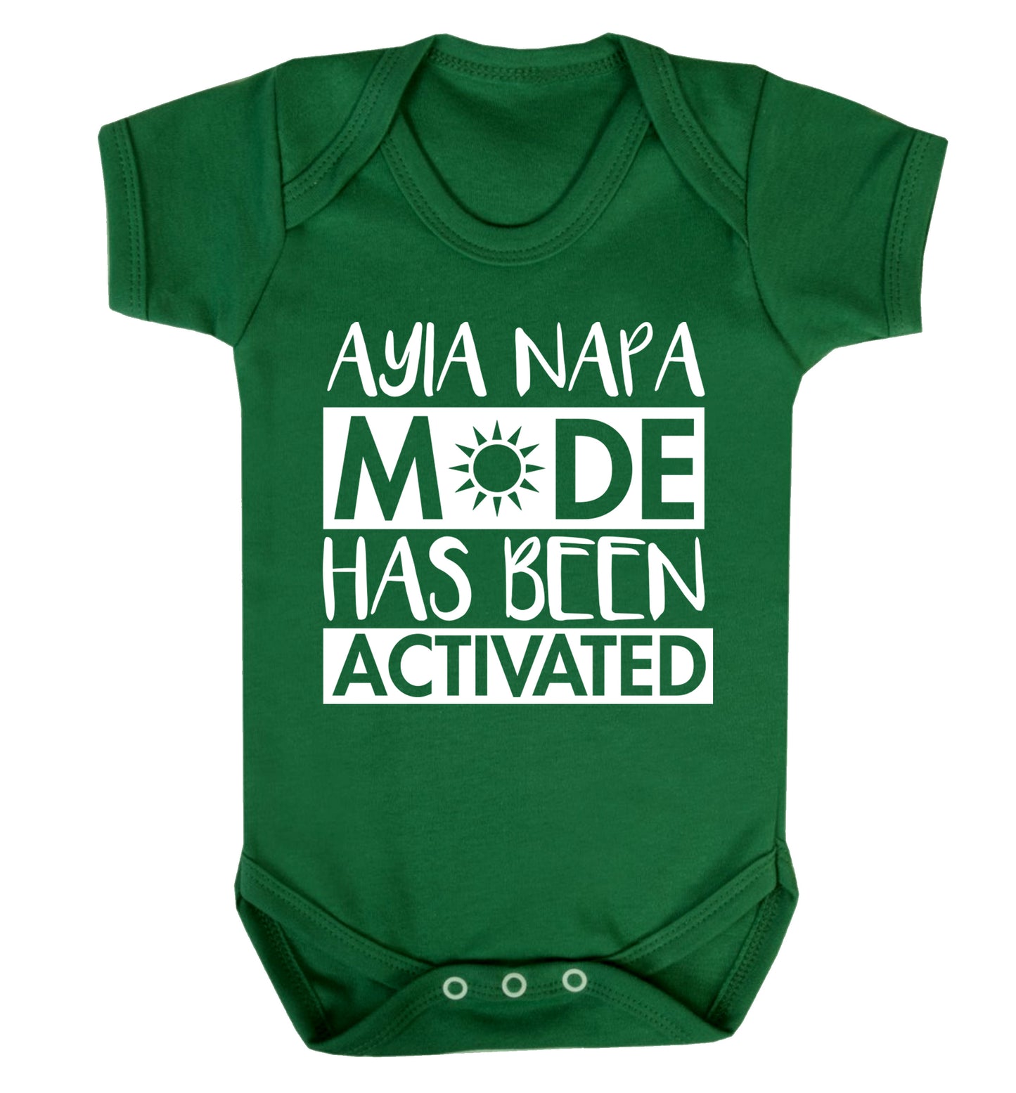 Ayia Napa mode has been activated Baby Vest green 18-24 months