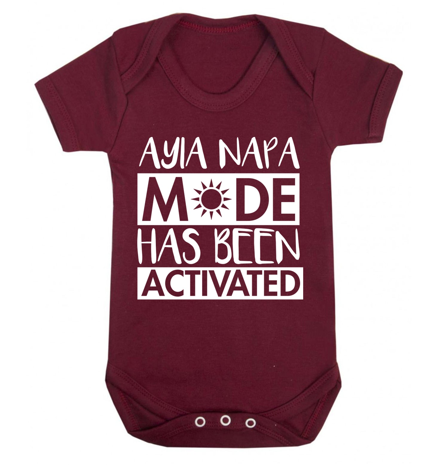 Ayia Napa mode has been activated Baby Vest maroon 18-24 months
