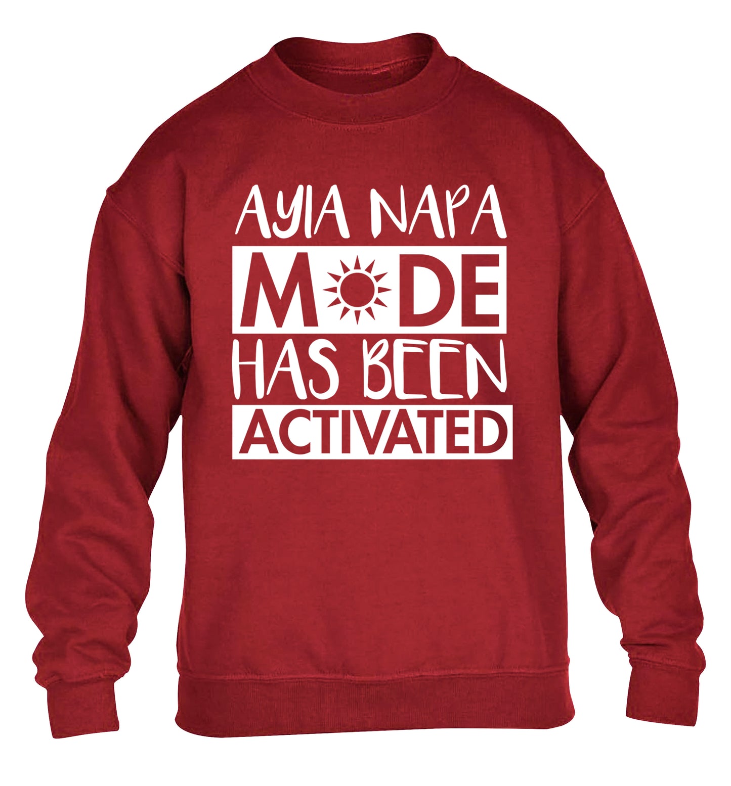 Ayia Napa mode has been activated children's grey sweater 12-13 Years