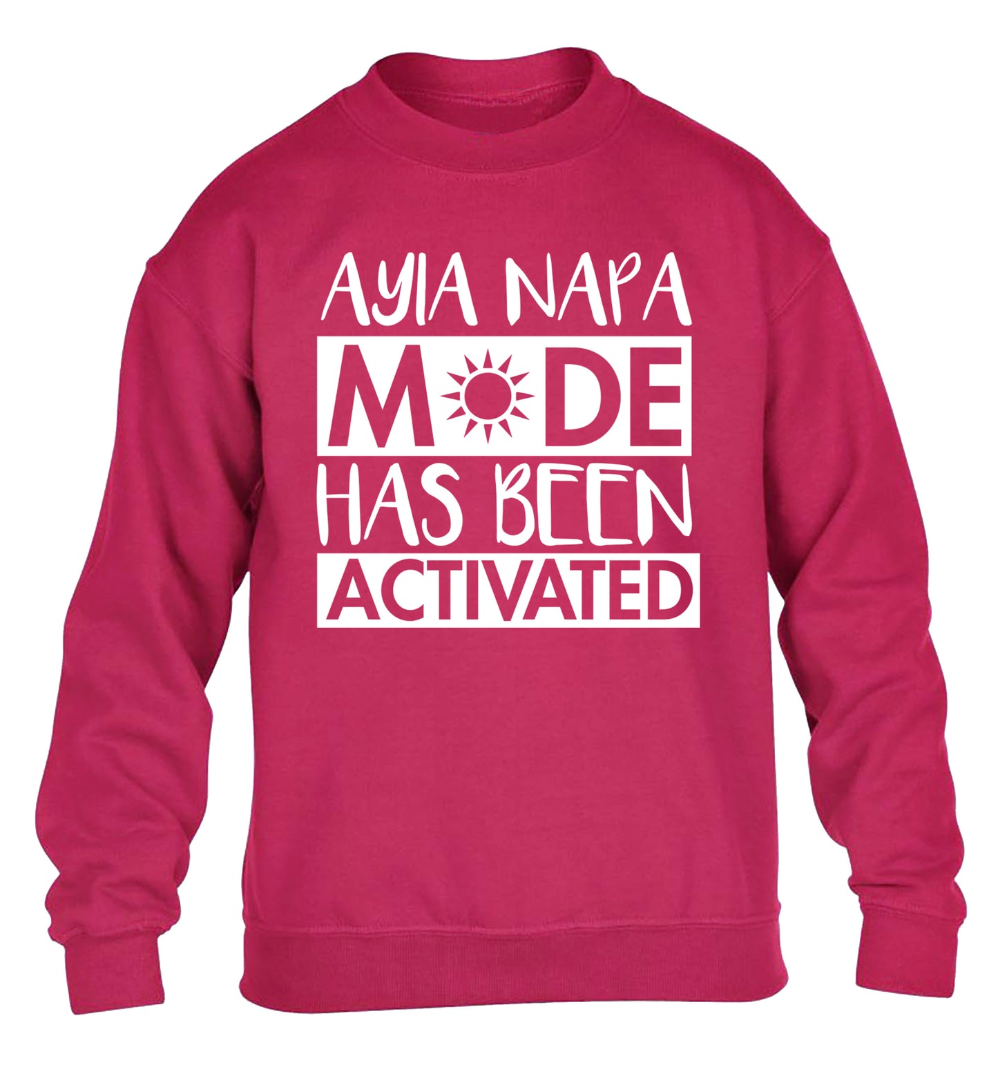 Ayia Napa mode has been activated children's pink sweater 12-13 Years