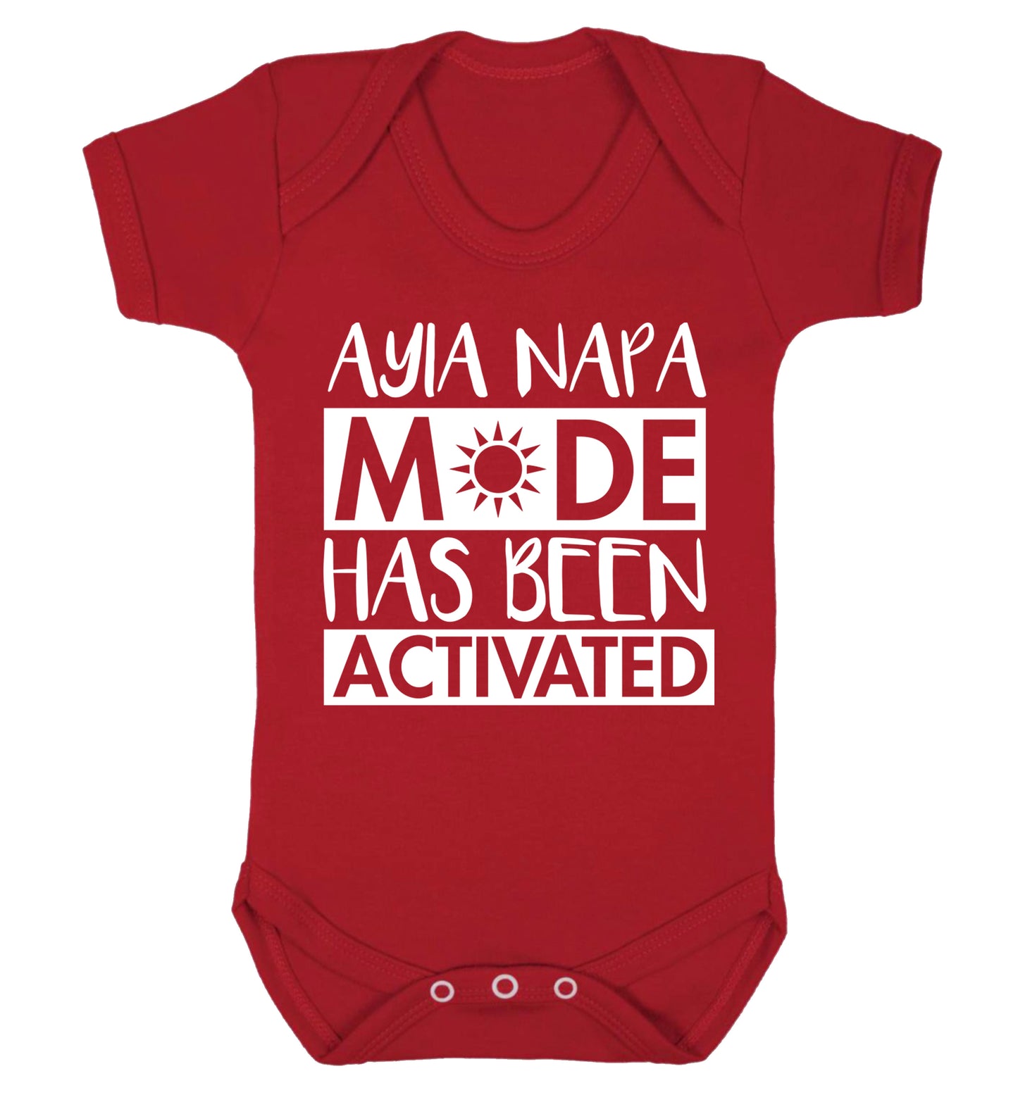 Ayia Napa mode has been activated Baby Vest red 18-24 months