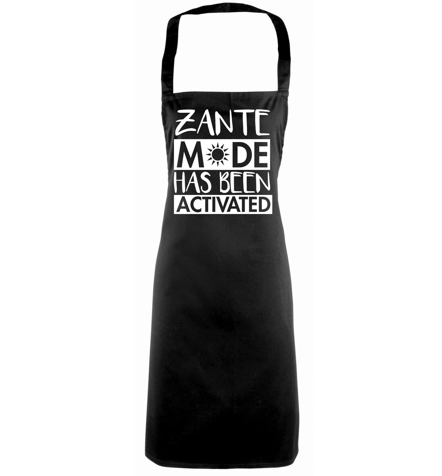 Zante mode has been activated black apron
