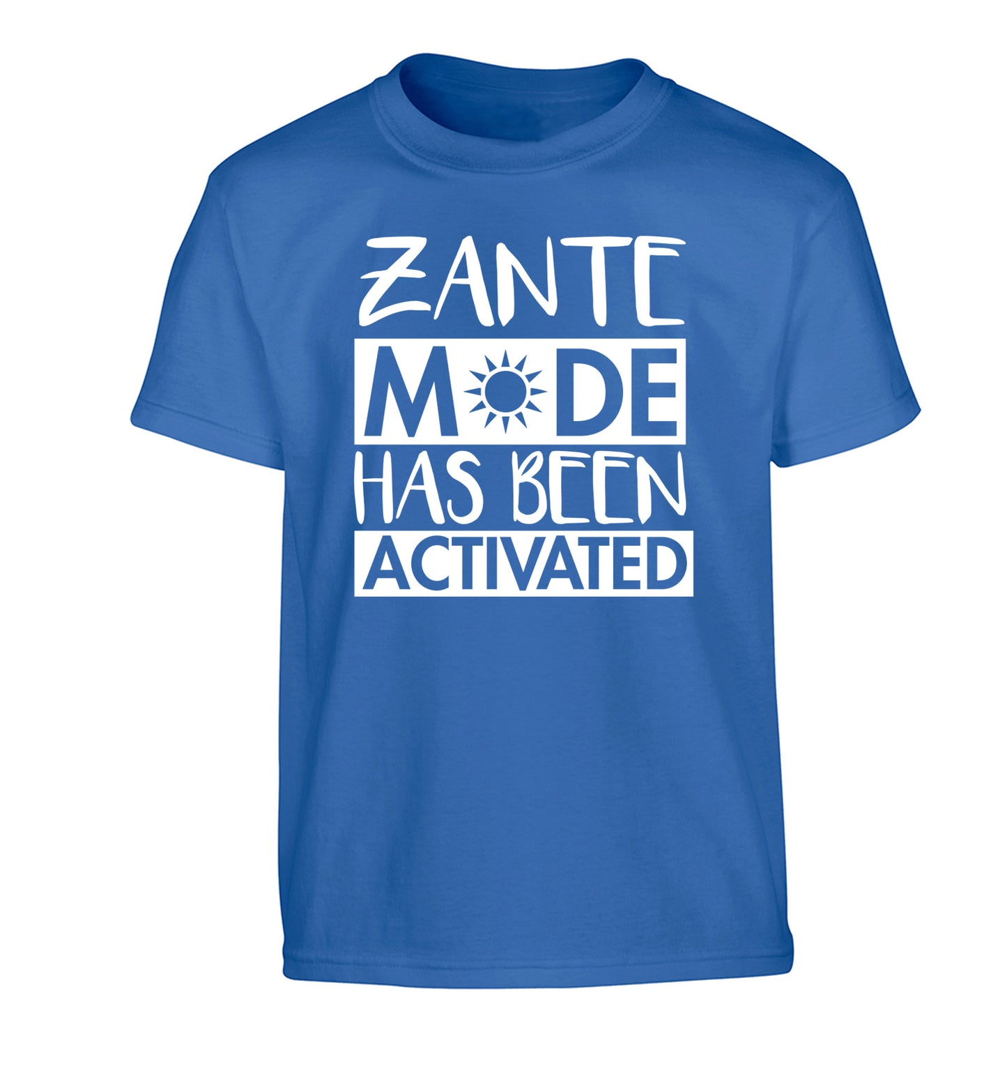Zante mode has been activated Children's blue Tshirt 12-13 Years