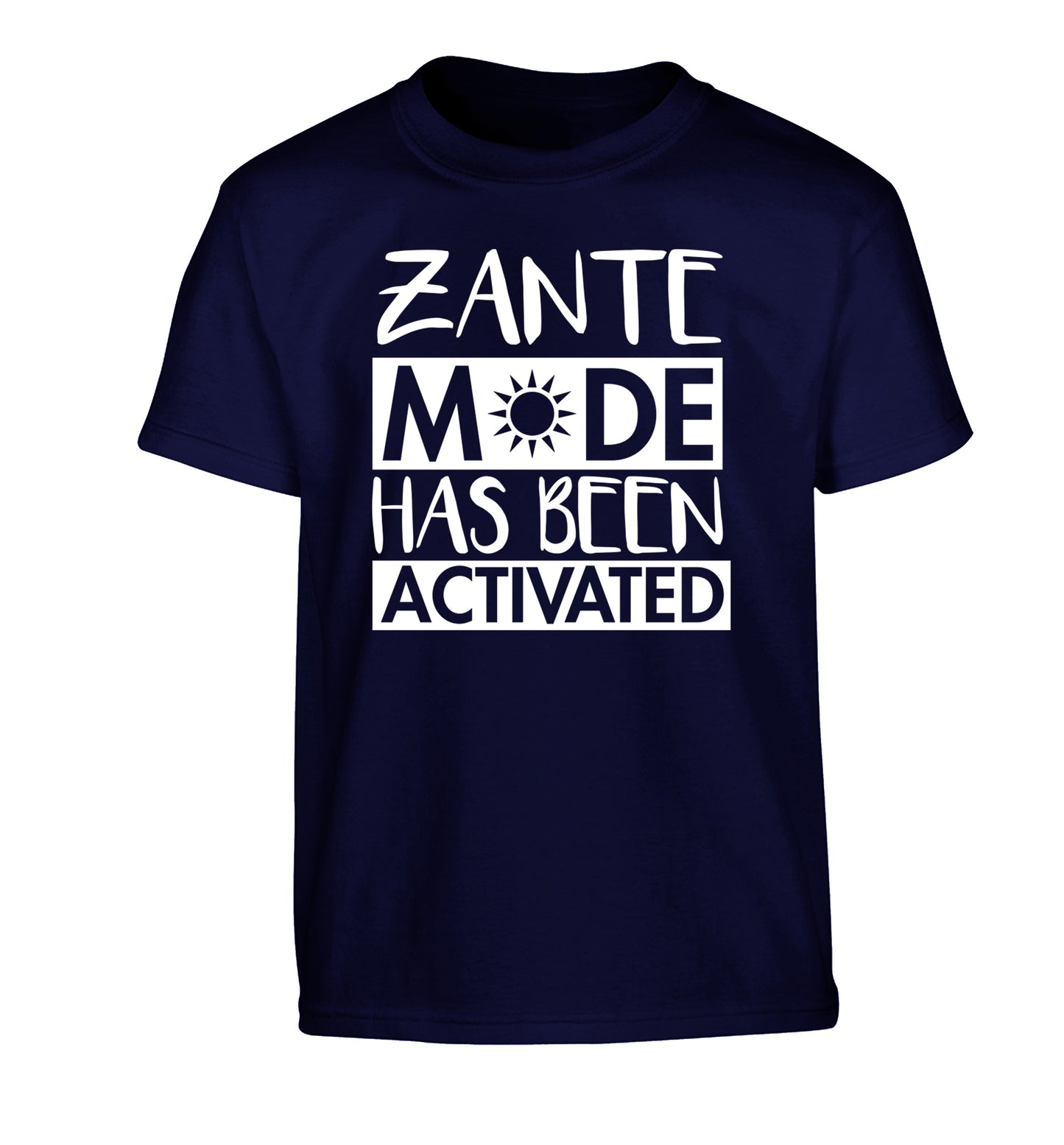 Zante mode has been activated Children's navy Tshirt 12-13 Years