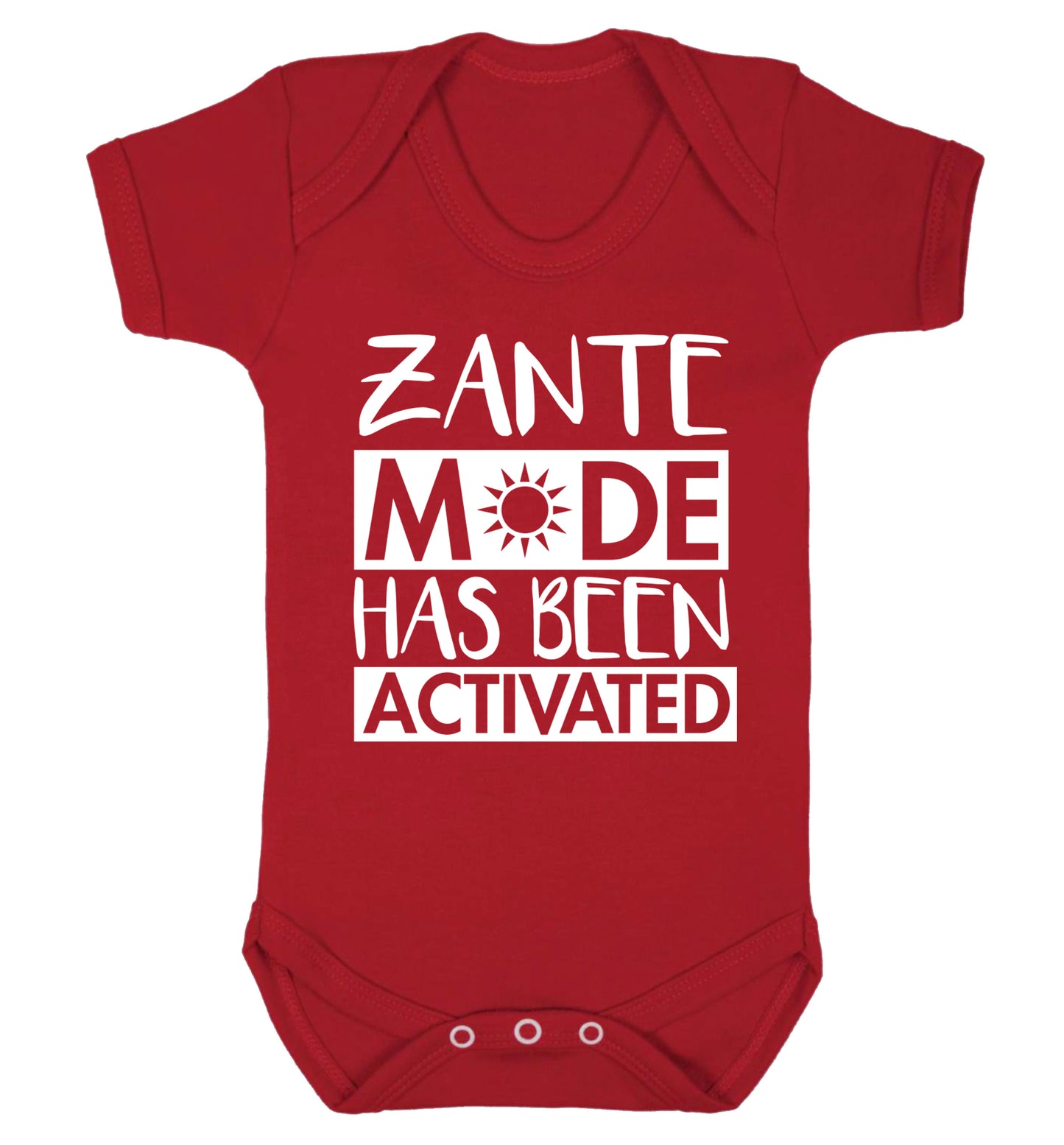 Zante mode has been activated Baby Vest red 18-24 months