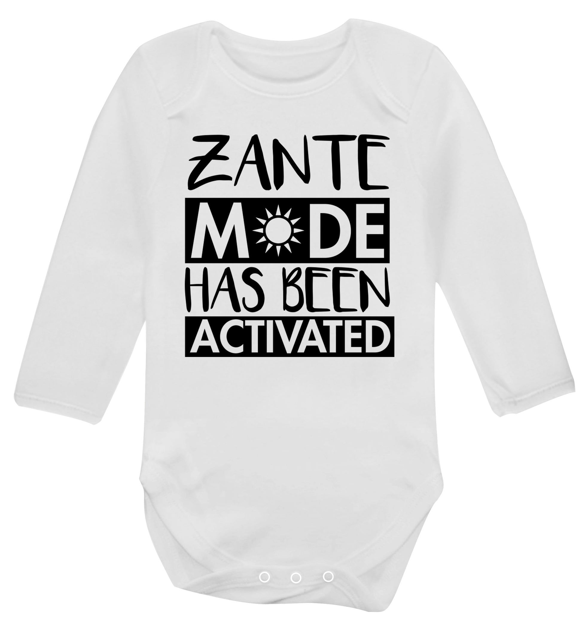 Zante mode has been activated Baby Vest long sleeved white 6-12 months