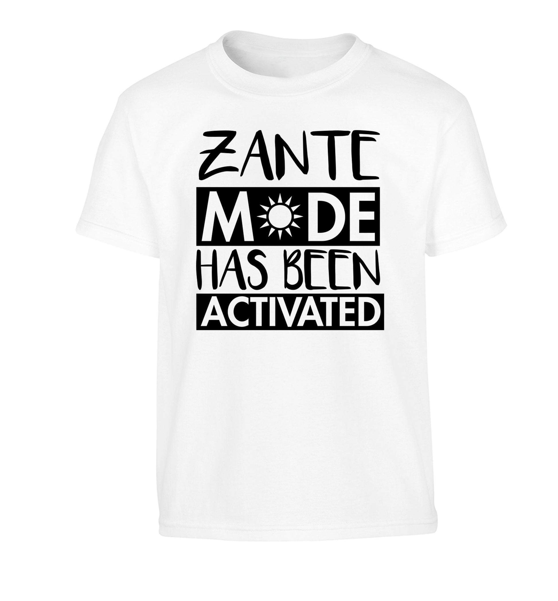 Zante mode has been activated Children's white Tshirt 12-13 Years