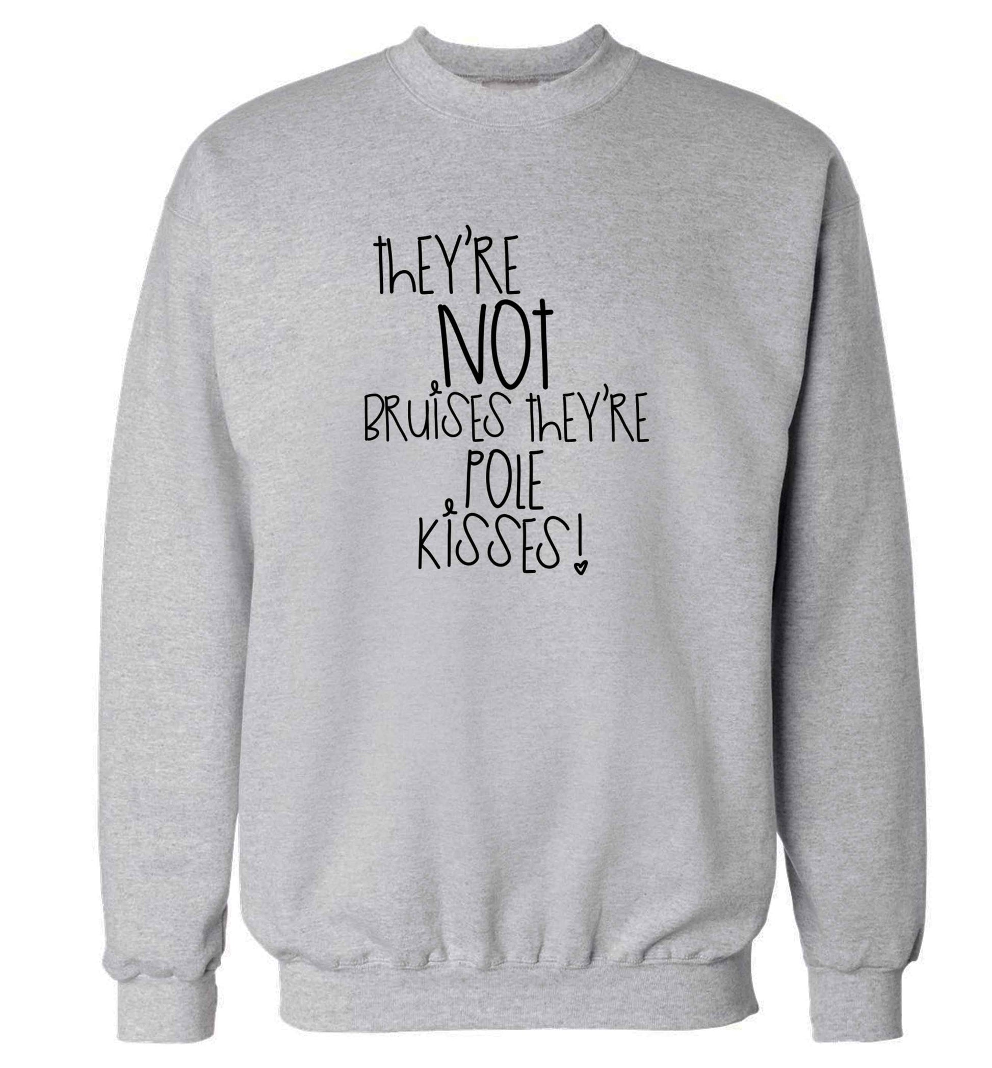 They're not bruises they're pole kisses adult's unisex grey sweater 2XL