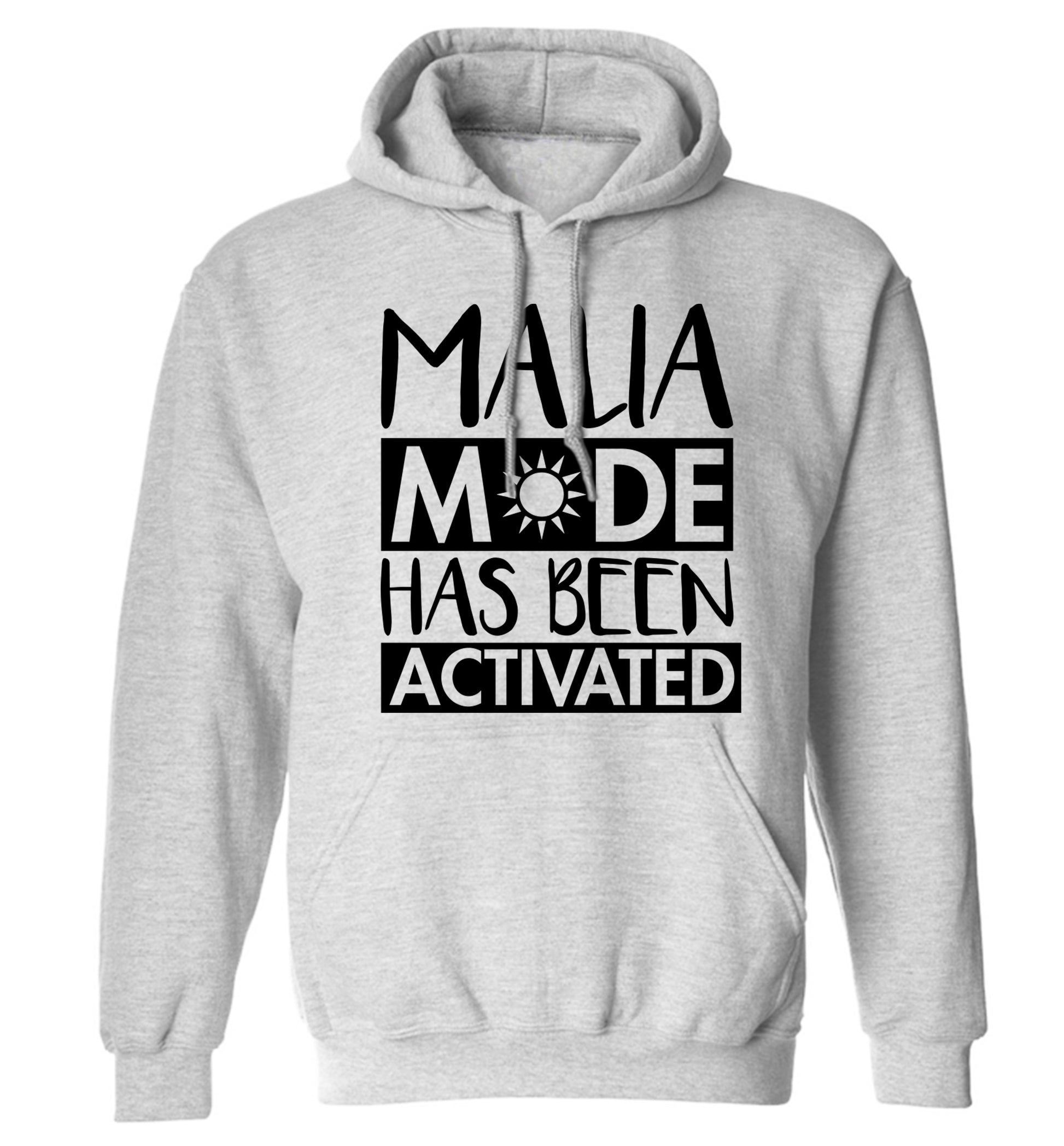 Malia mode has been activated adults unisex grey hoodie 2XL