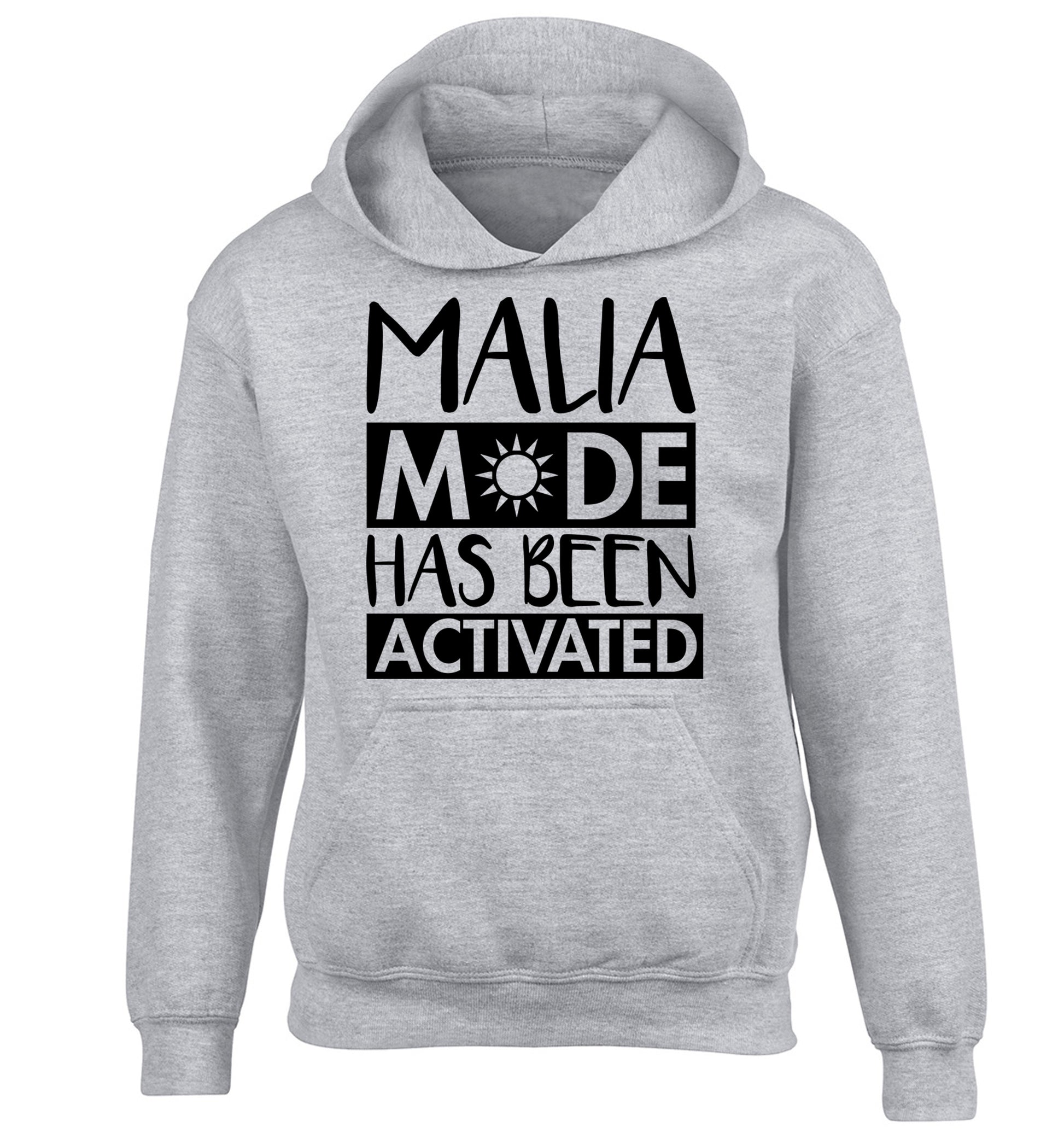 Malia mode has been activated children's grey hoodie 12-13 Years