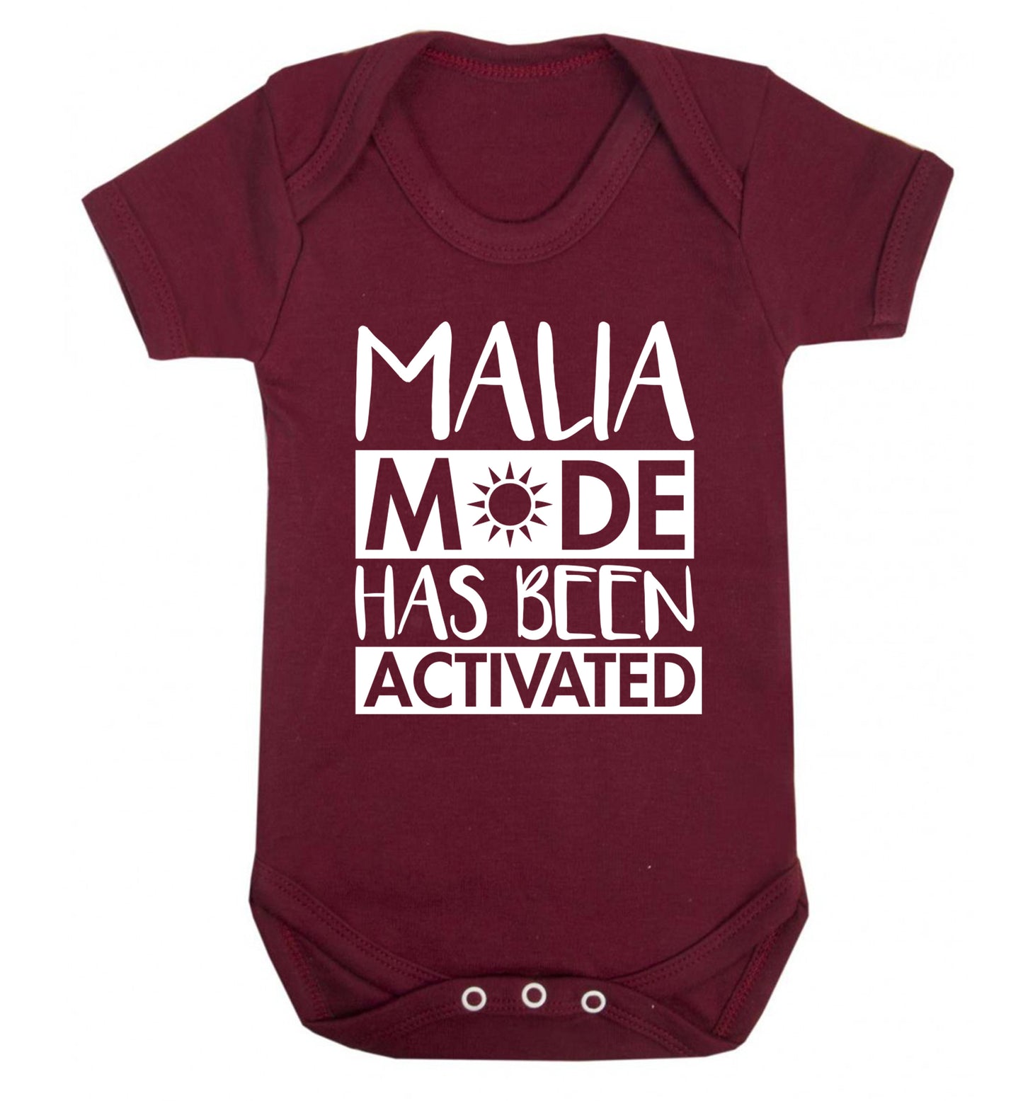 Malia mode has been activated Baby Vest maroon 18-24 months